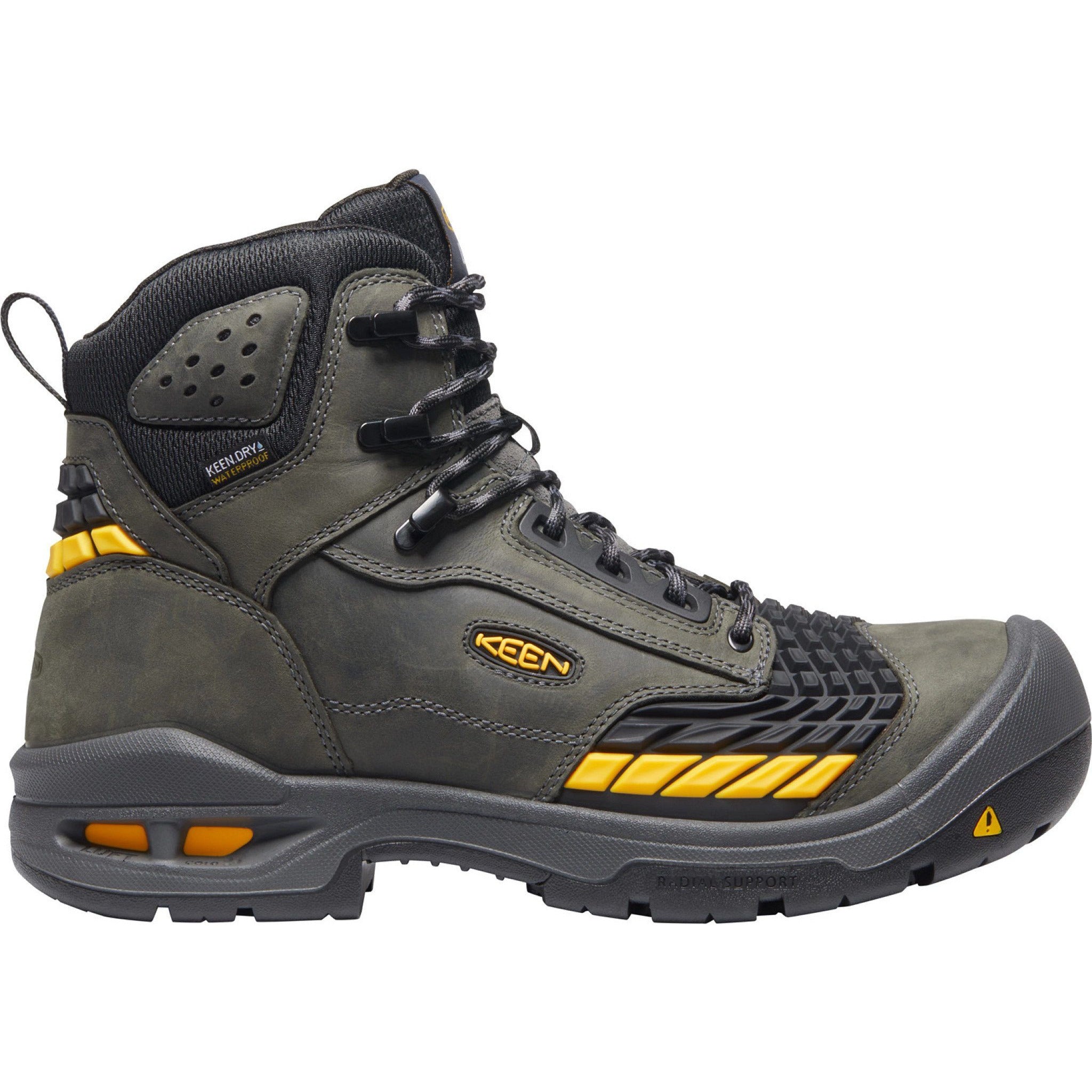 KEEN TROY 6 Waterproof Hiking Boots for Men with Carbon Fiber Toe - Lightweight & Durable Outdoor Shoes for Trail Running, Camping & Backpacking