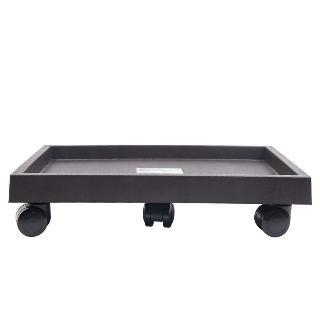 Heavy Duty Cast Iron Plant Caddy Stand with Wheels - Round Flower Pot Dolly Holder for Indoor & Outdoor Use - 60-240kg Load Capacity - Perfect for Home, Garden, Patio, and Greenhouse (Brown, 80x54cm)
