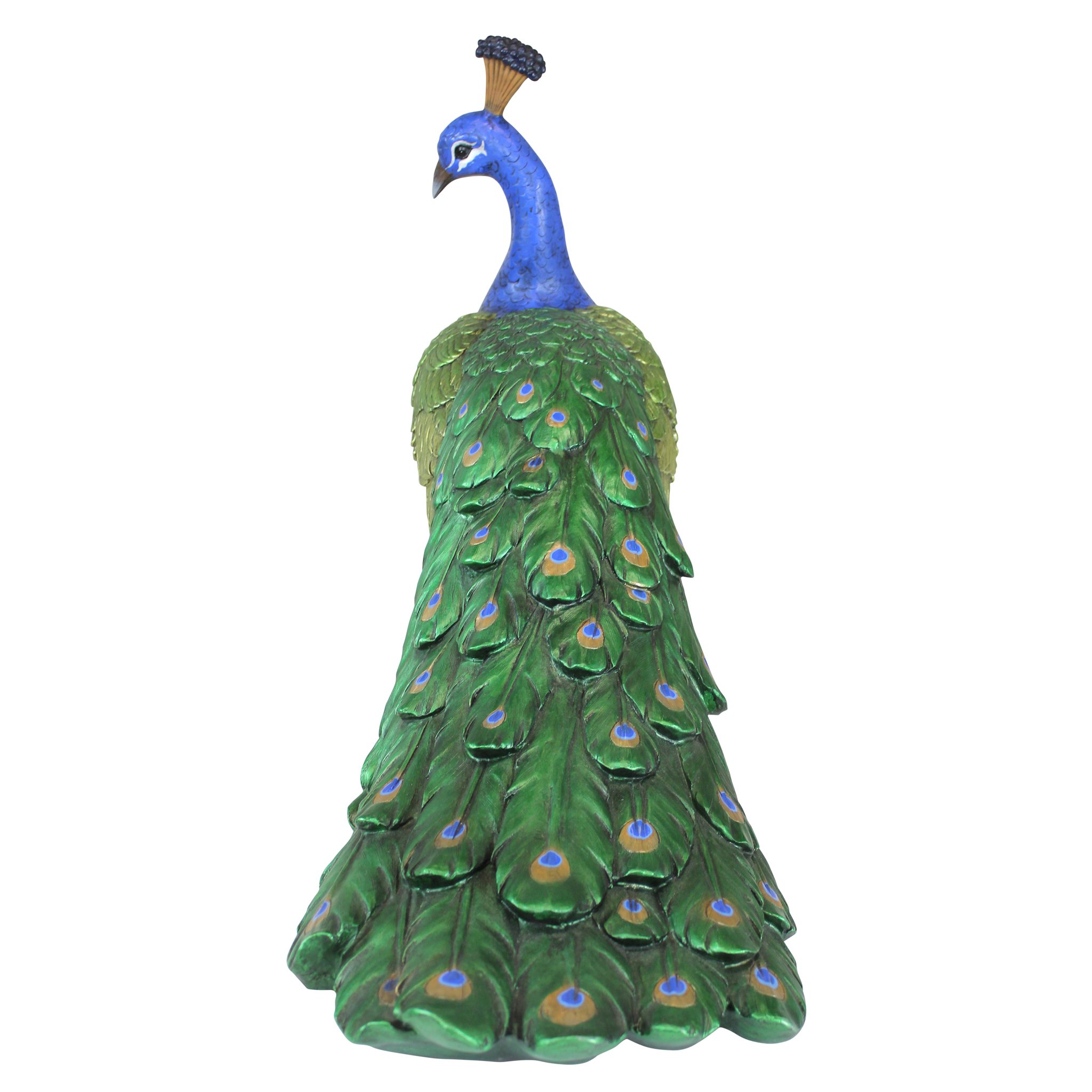 Design Toscano The Regal Peacock Garden Statue - Elegant Outdoor Decor for Patio, Lawn & Garden - Perfect for Backyard, Poolside & Landscape Decoration