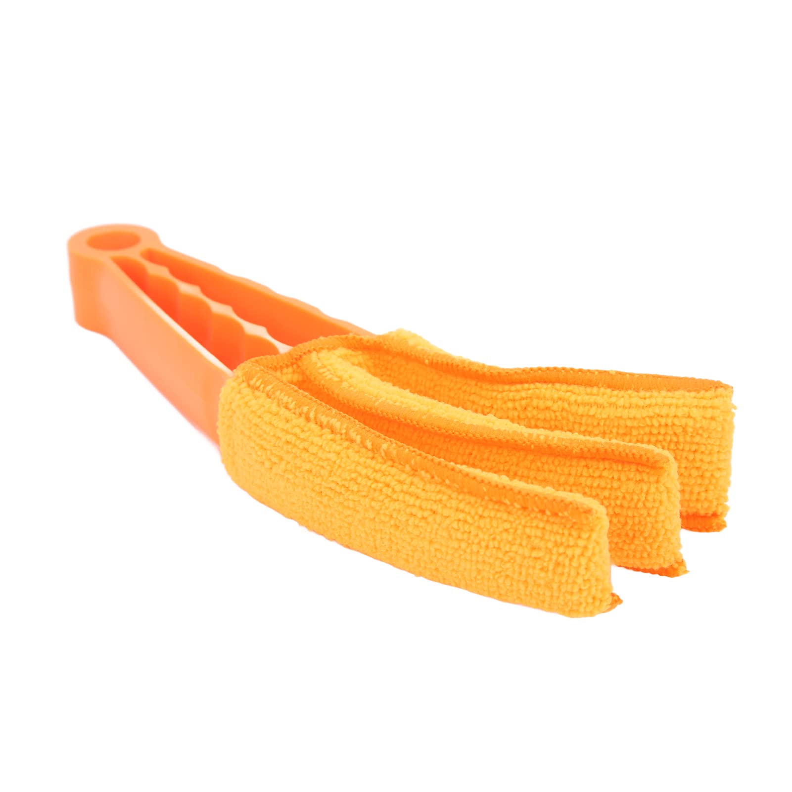 Auto Air Vent Duster - Plastic Multipurpose Microfiber Handy Blinds Cleaner for AC Vents, Shutters & Fans (Orange) - Perfect for Home, Office & Car Vent Cleaning