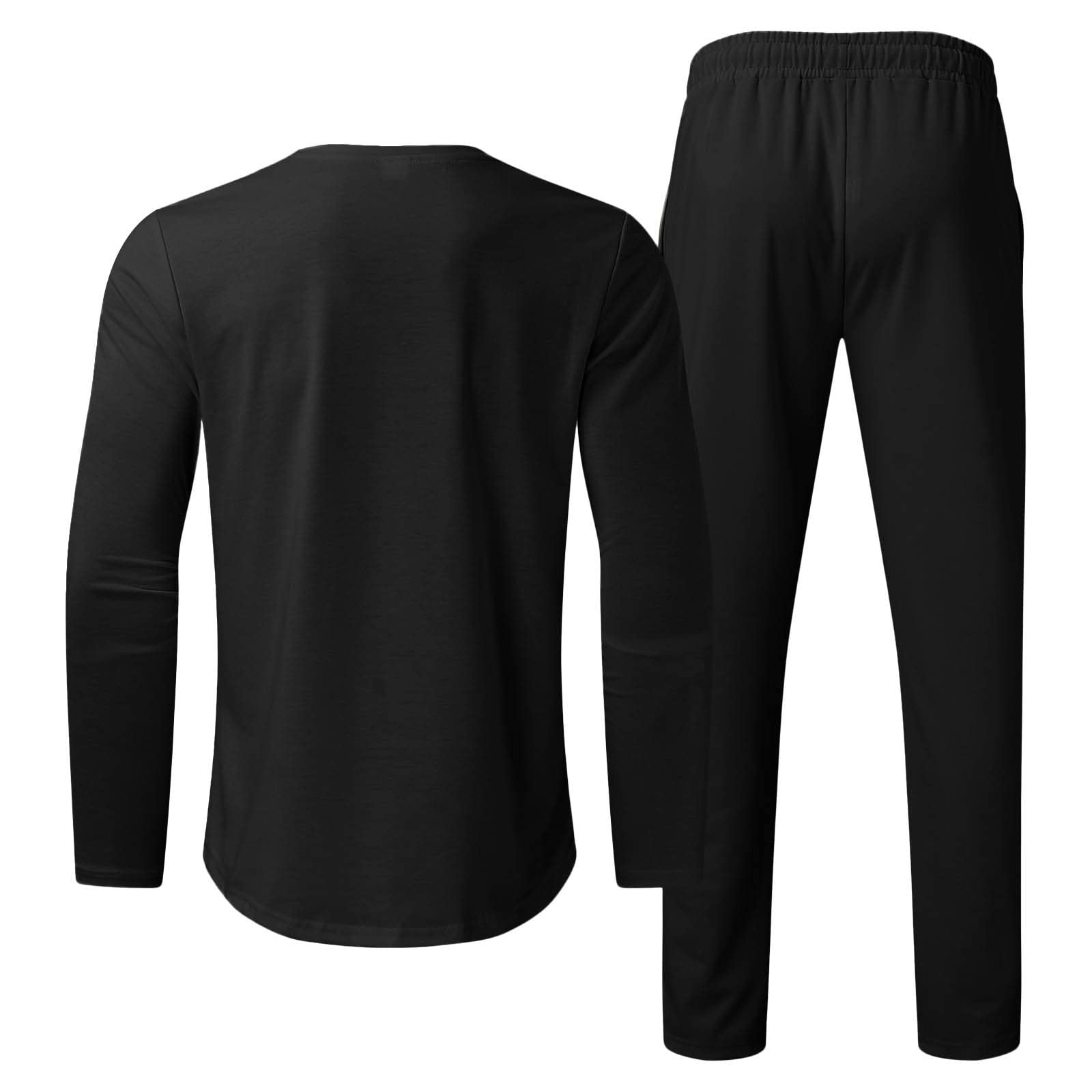 iTNHFP Men's Winter Tracksuit Set - Long Sleeve Classic-Fit Running Jogging Outfit for Men | Gym Workout, Casual Wear & Outdoor Sports