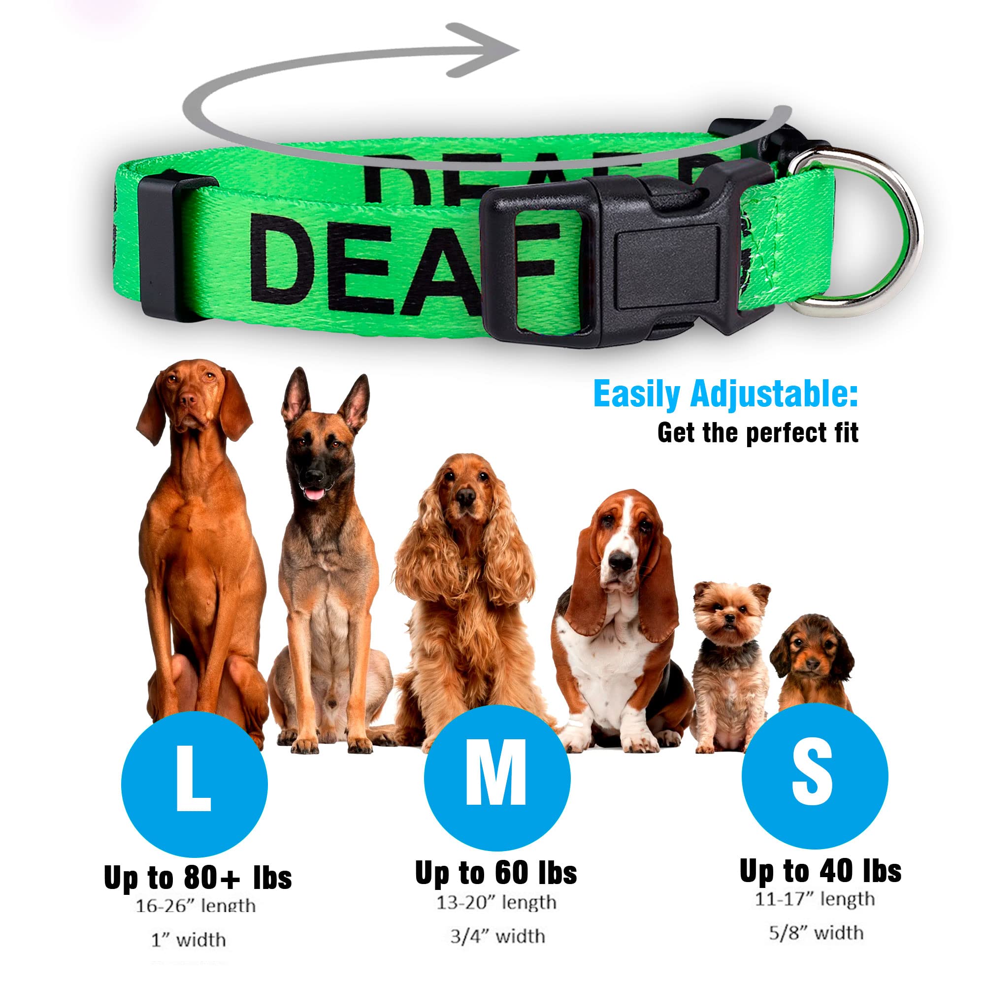Deaf Dog Collar - Vibrating Safety Collar for Hearing Impaired Dogs (Small) | Perfect for Training, Walks & Outdoor Adventures