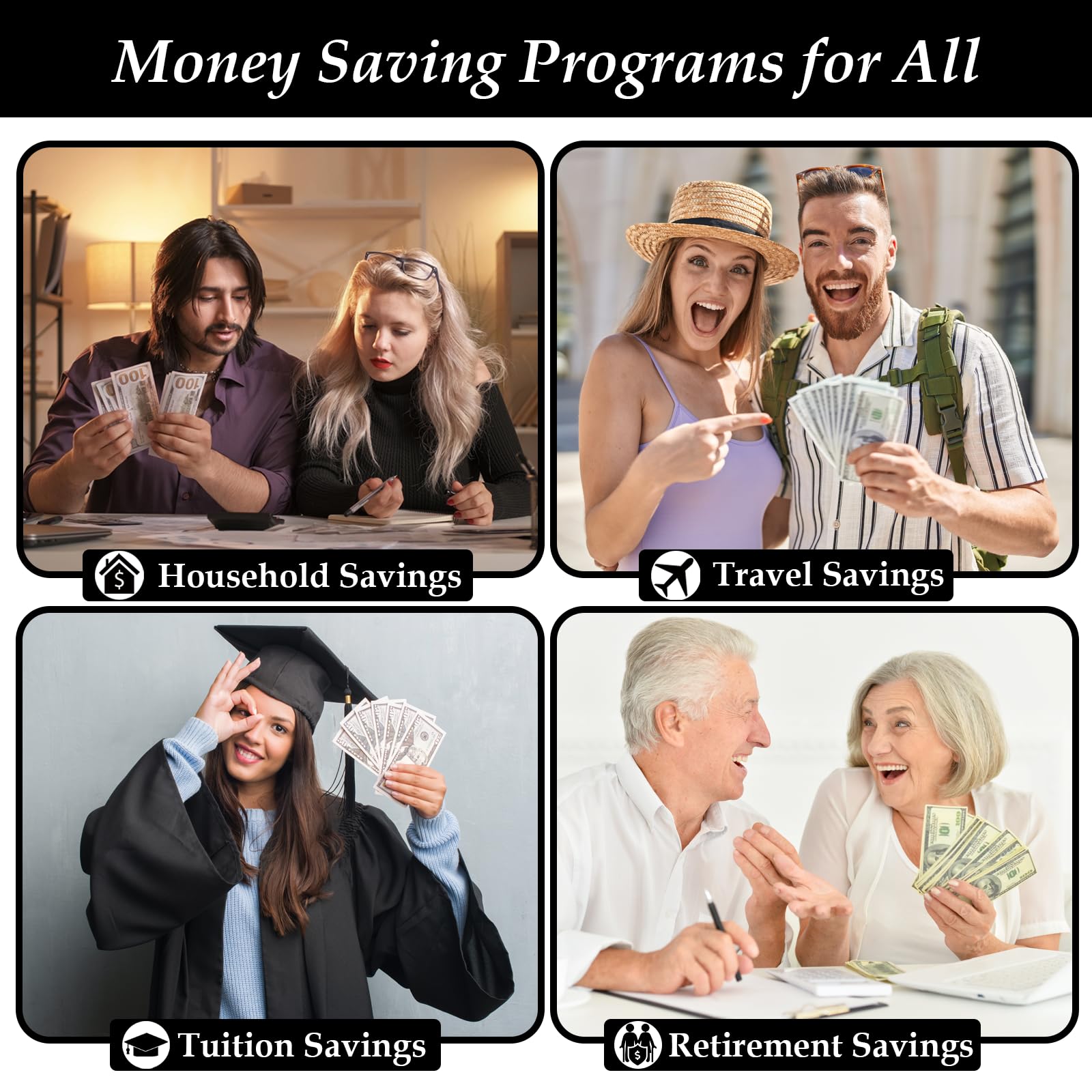 100 Envelopes Money Saving Challenge Binder - A5 Budget Planner with Cash Envelopes & Pen for $5,050 or $10,000 Savings Goals | Fun & Easy Personal Finance Tool for Cash Budgeting, Debt Payoff & Financial Planning at Home