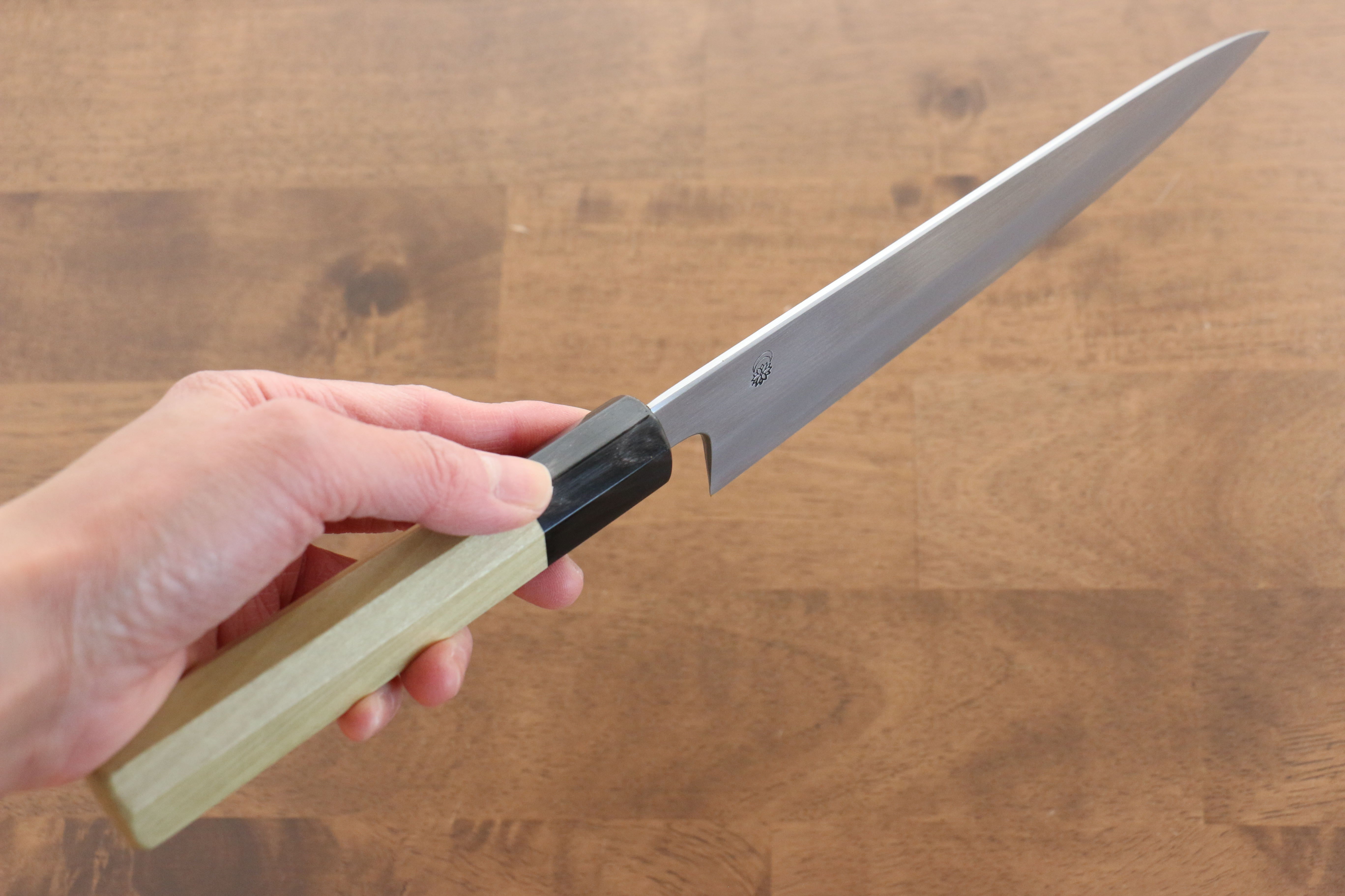 Premium Kikuzuki White Steel No.2 Kasumitogi Gyuto Japanese Chef Knife 210mm with Magnolia Handle - Perfect for Sushi, Sashimi & Precision Cutting