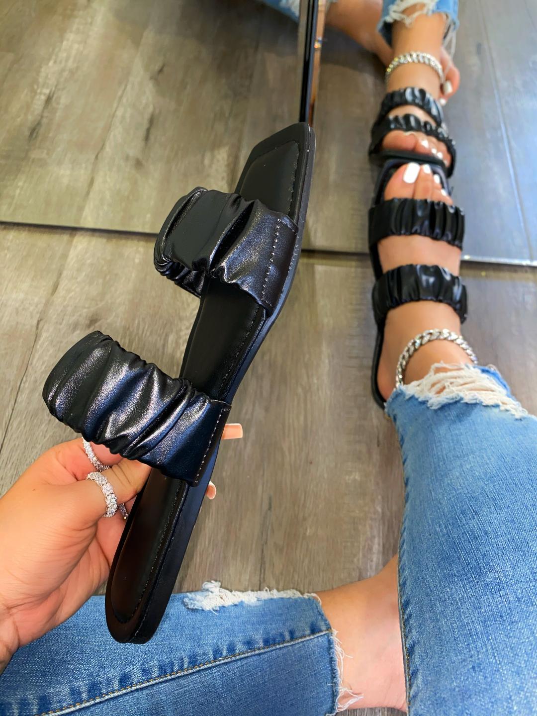 Joanna Black Sandals for Women - Comfortable & Stylish Summer Shoes - Perfect for Beach, Vacation, and Casual Outings