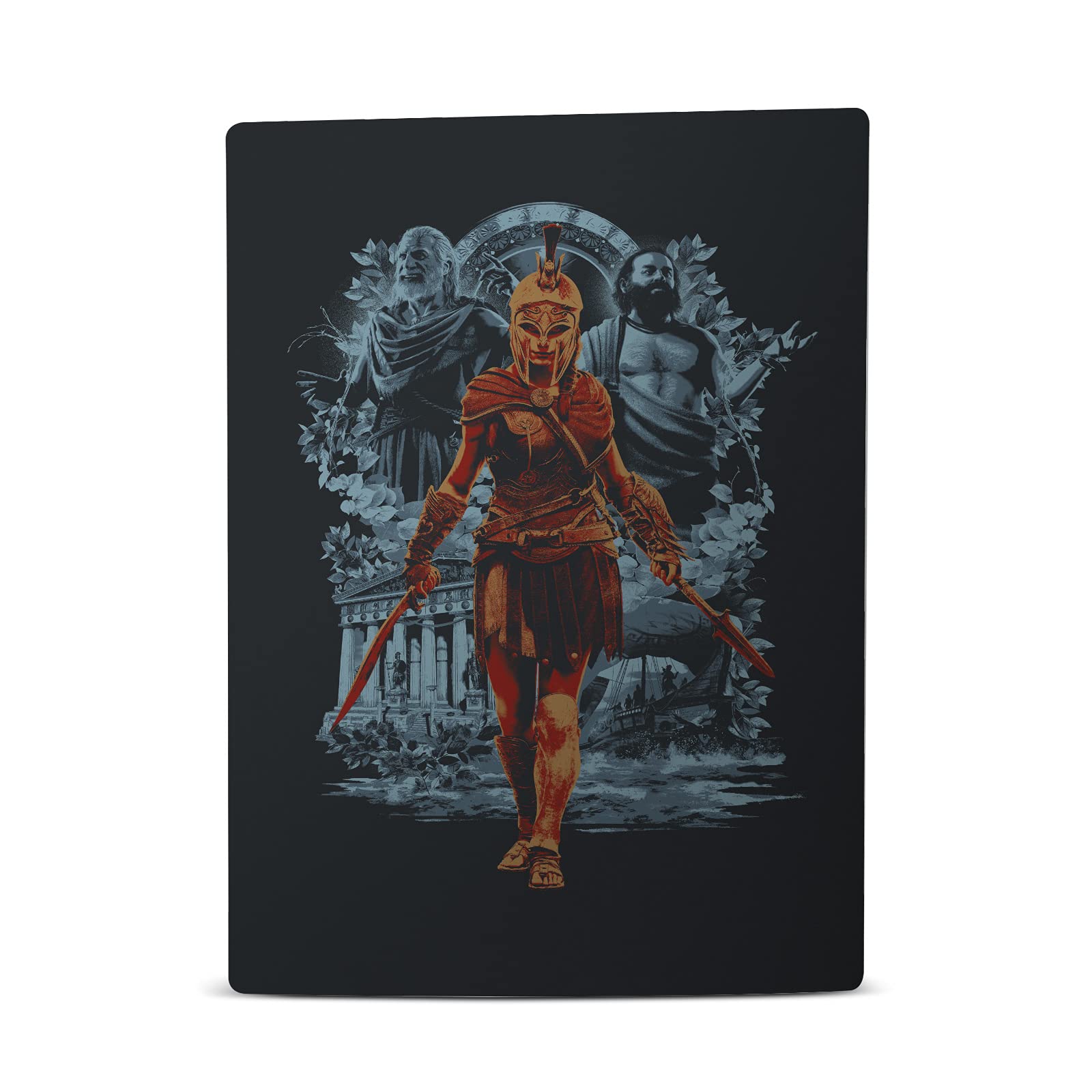 Premium Matte Vinyl Faceplate Sticker & Gaming Skin Cover for Sony PS5 Digital Edition Console & DualSense Controller - Kassandra Vine Odyssey Artwork - Perfect for Gaming Setups, Themed Rooms & Collector Displays
