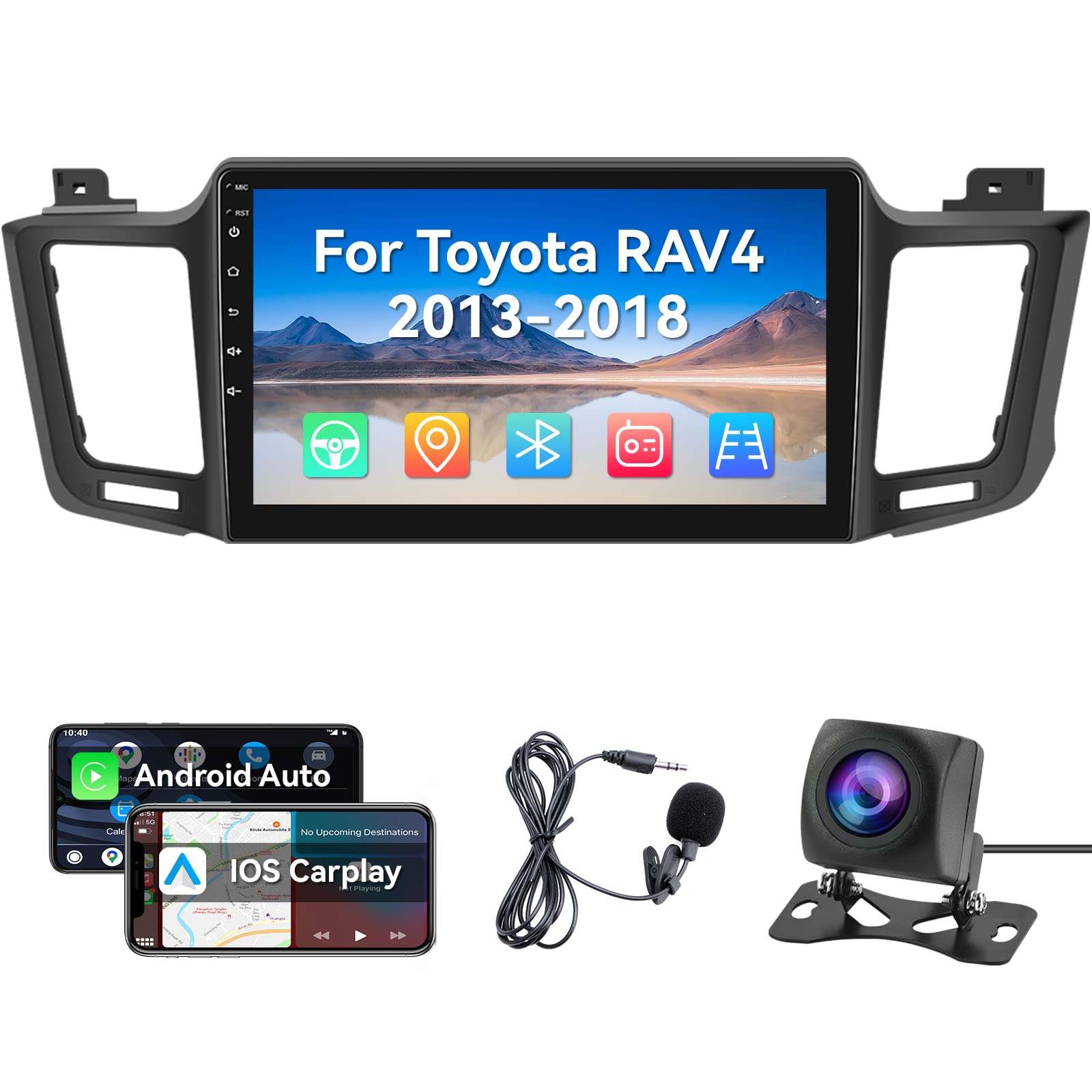 2G 32G Android 11 Apple Carplay Car Stereo for Toyota RAV4 2013-2018 | 10.1