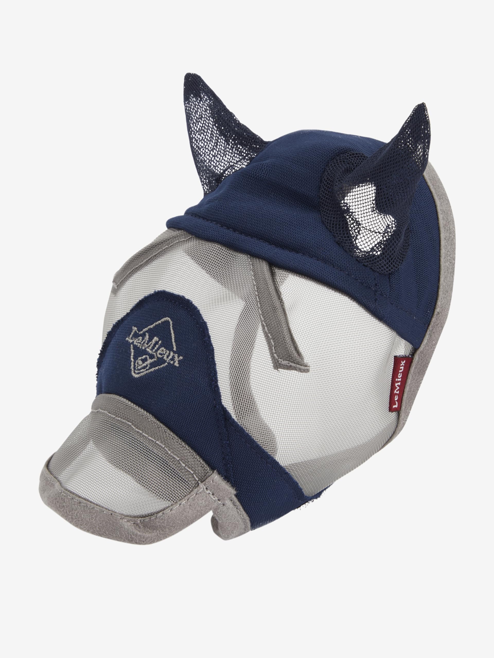 **LeMieux Toy Pony Fly Mask - Navy Blue Fly Veil for Small Horses & Ponies - UV Protection & Comfort for Riding, Training, and Pasture**