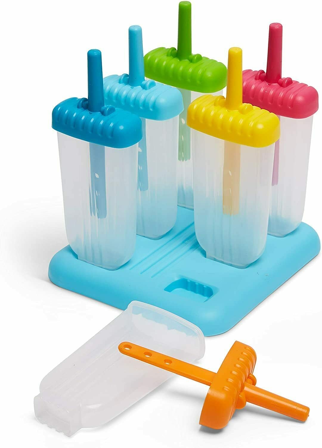 Best 6-Piece DIY Popsicle Molds Set with Funnel & Cleaning Brush - Reusable Ice Pop Maker for Homemade Ice Cream, Fruit Pops, and Yogurt Treats - Perfect for Summer Snacks, Kids' Parties, and Healthy Desserts
