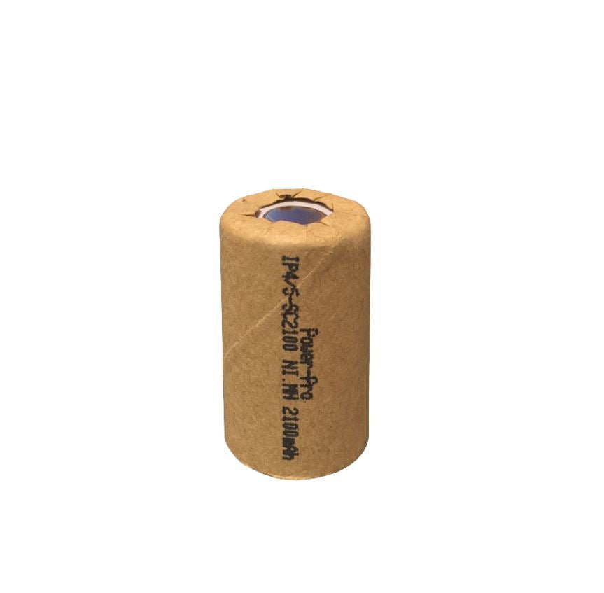 PowerPro Sub C NiMH Rechargeable Battery 4/5 Size 2100mAh - High Capacity Battery for RC Cars, Robotics, and Emergency Lighting - Long Lasting Power Solution