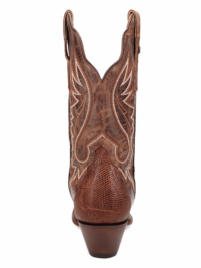 Dan Post DP5102 Women's CELINE Lizard Western Boots in Chocolate Brown - Perfect for Country Rides, Rodeos & Western Fashion