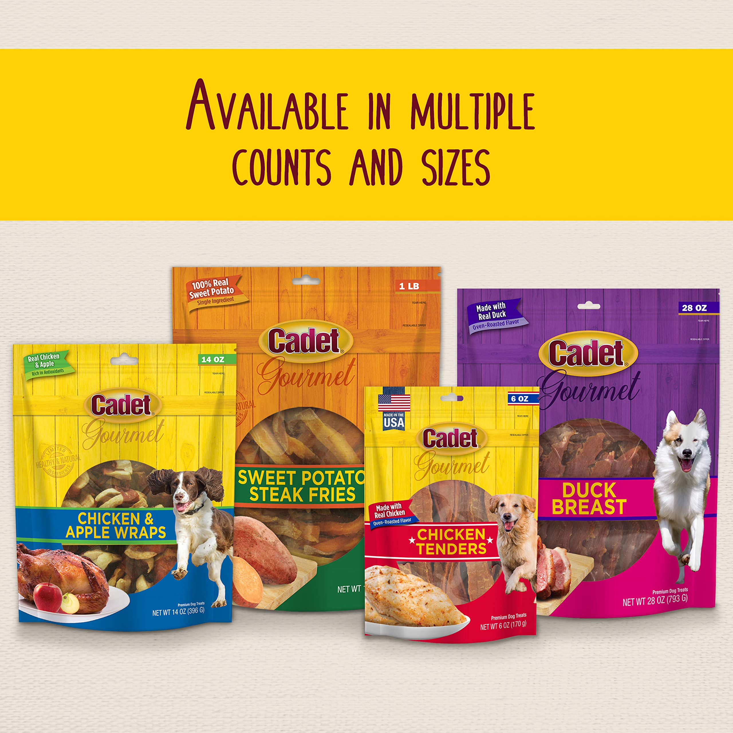 Cadet Gourmet Chicken Breast Dog Treats - All-Natural, High-Protein Dog Snacks for Training & Rewards - Perfect for Small, Medium & Large Breeds