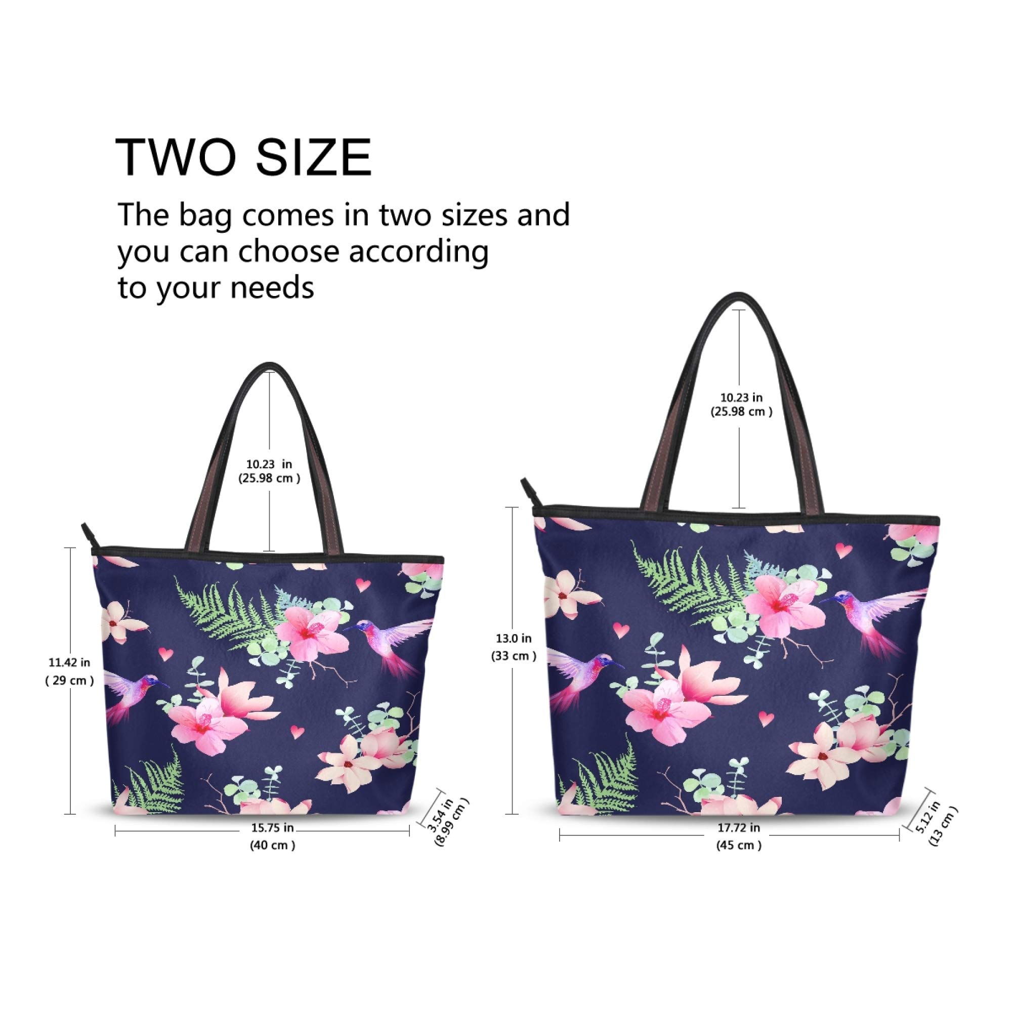 Stylish Hummingbird Floral Tote Bag - Women's Fashion Shoulder Handbag for Daily Use, Work, and Travel | Perfect Gift for Women and Girls