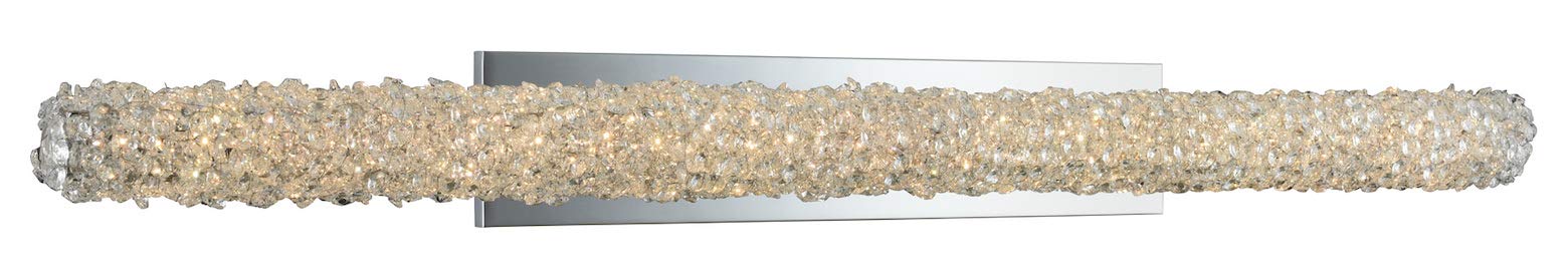 46 Inch LED Bathroom Mirror with Chrome Frame - Modern Vanity Mirror for Makeup, Shaving & Bathroom Decor