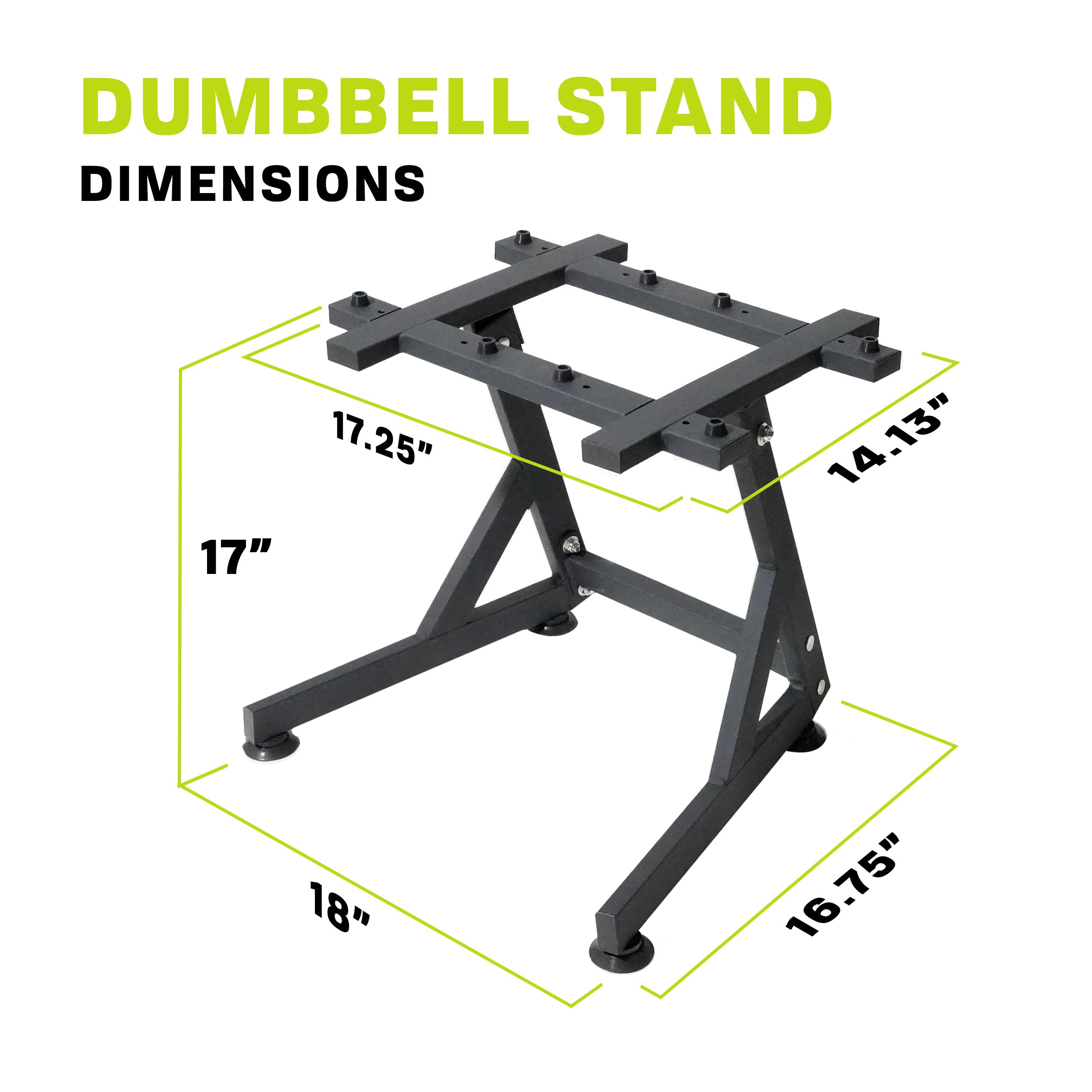 PRCTZ Adjustable Dumbbell Stand - Heavy Duty Dumbbell Rack for Home Gym, Weight Bench Accessories - Perfect for Garage Workouts & Strength Training