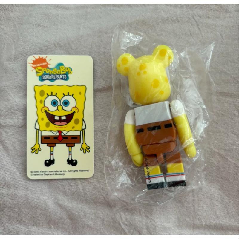 Bearbrick Series 18 CUTE Spongebob Squarepants 100% Collectible Vinyl Art Toy - Perfect for Anime Fans, Home Decor & Gift Giving