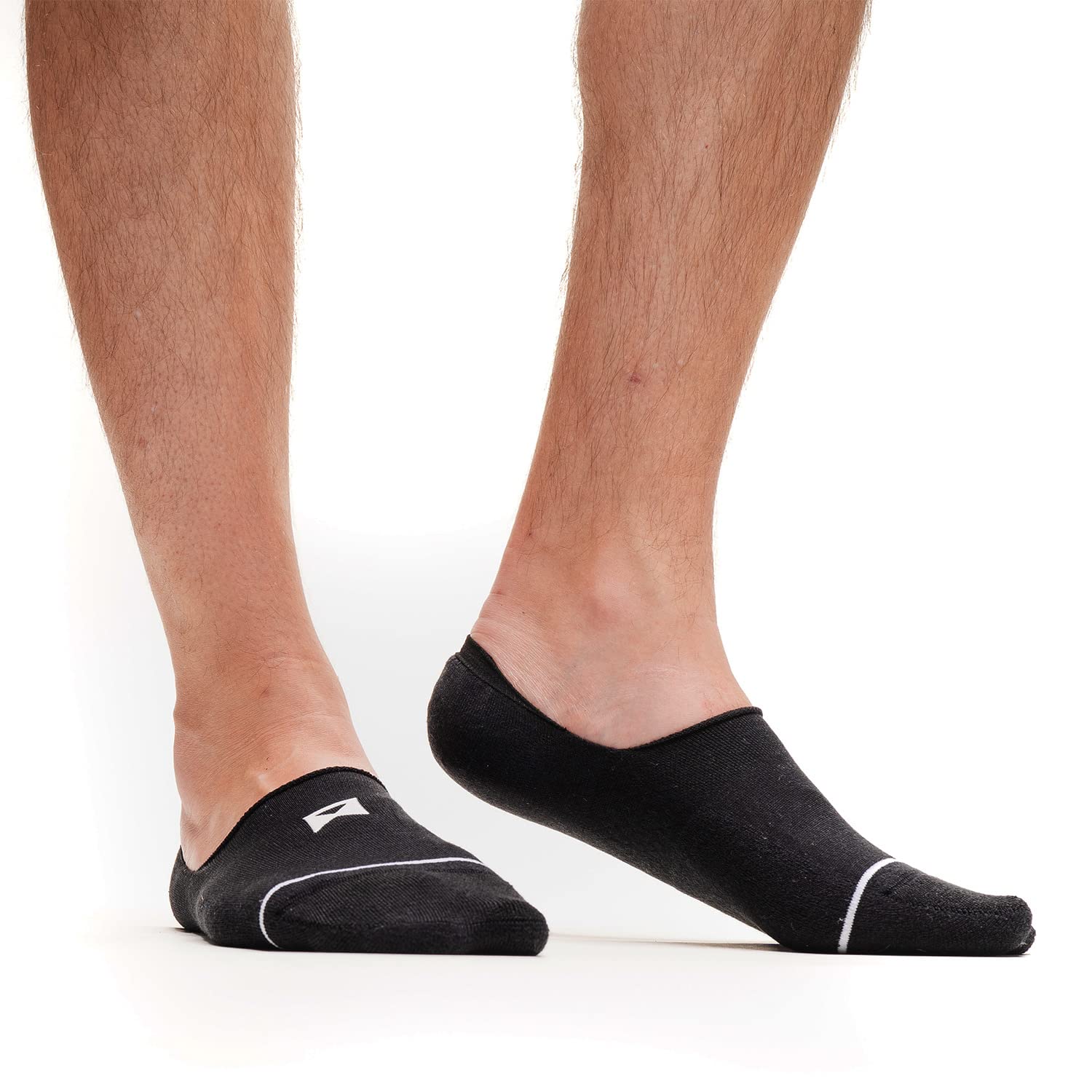 William Painter Titan No Show Socks for Men & Women - Black Anti-Slip Invisible Socks with Soft Comfort Fit - Perfect for Running, Sneakers & Everyday Wear