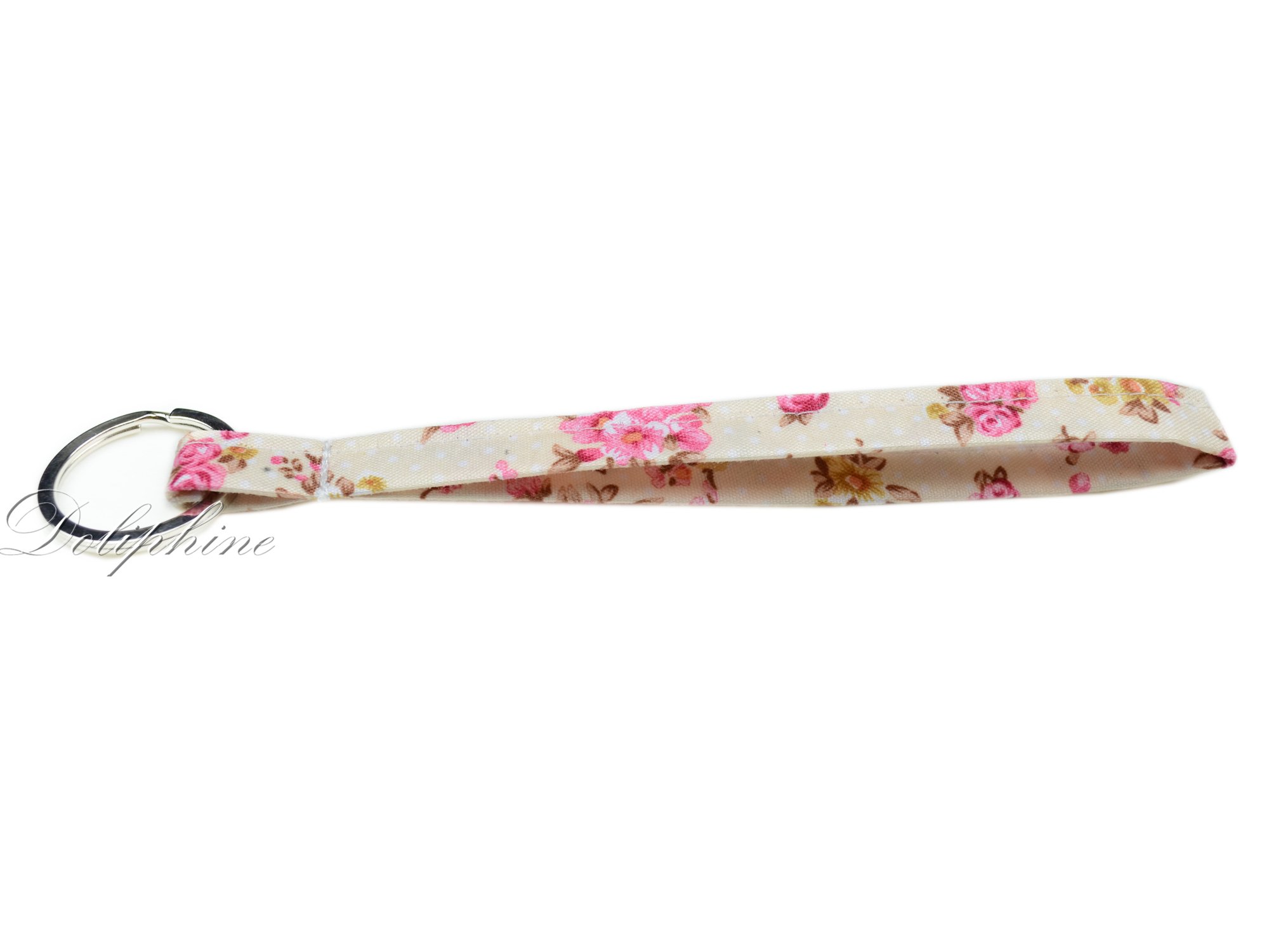 Narrow Pattern Fabric Wristlet Keychain - Key Fob Holder for Keys, ID Badges & USB Drives | Compact Purse Organizer (Yellow) | Perfect for Office, Gym & Travel Accessories