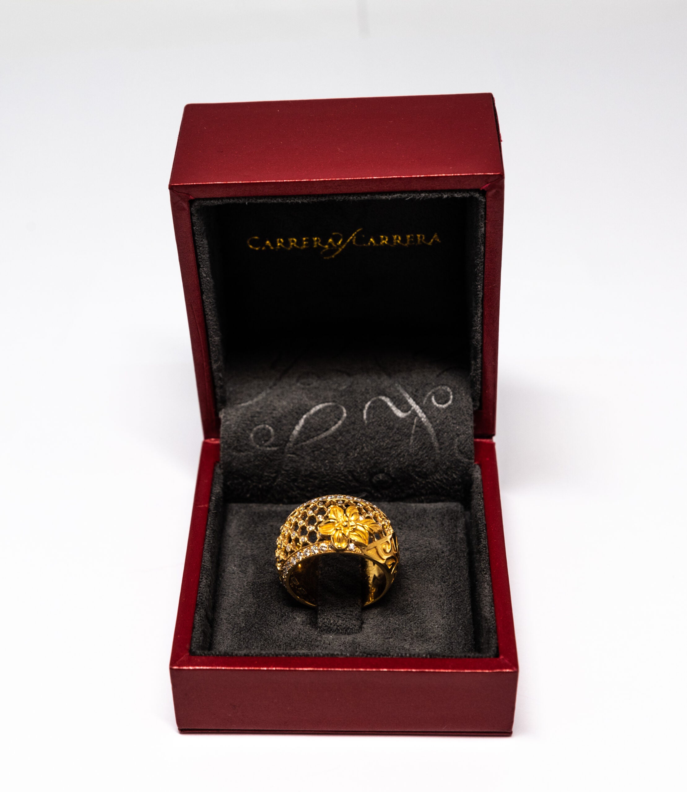 Carrera Y Carrera Sierpes 18K Yellow Gold Diamond Ring for Women - Luxury Snake Design Jewelry Gift for Anniversary, Valentine's Day & Special Occasions