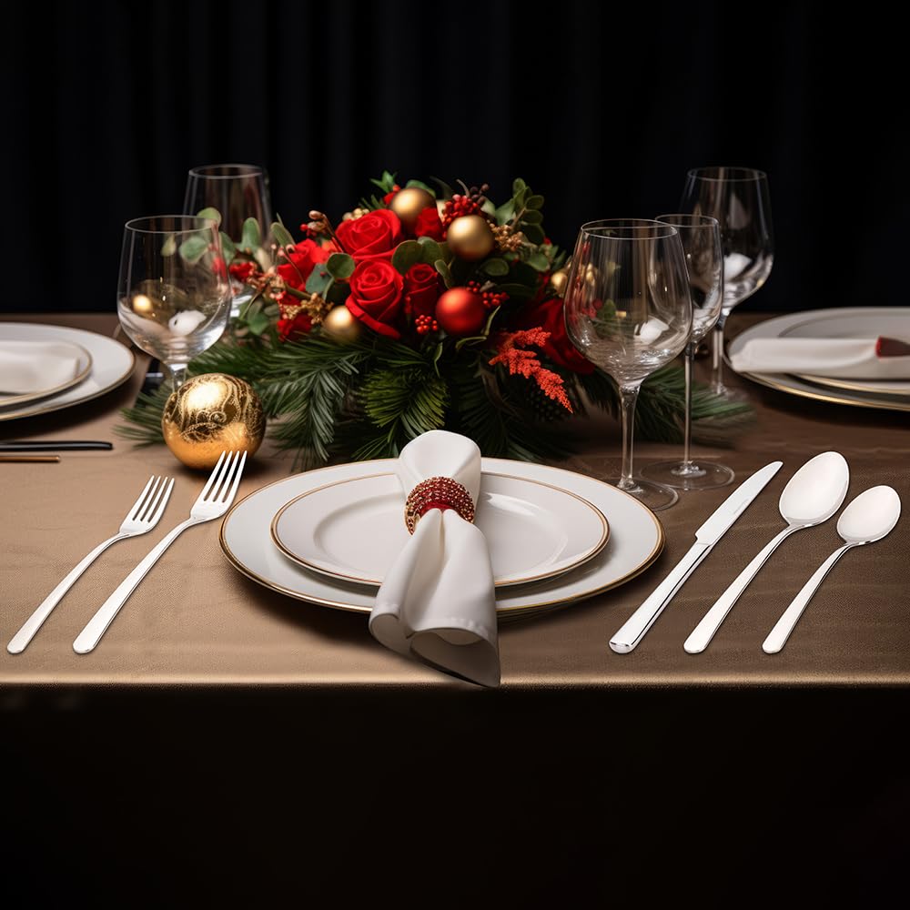 10-Piece Stainless Steel Flatware Set - 18/10 Restaurant-Grade Silverware for Home, Kitchen, Hotel & Restaurant Use - Dishwasher Safe Cutlery Service for 2 - Perfect for Dinner Parties, Weddings & Everyday Dining