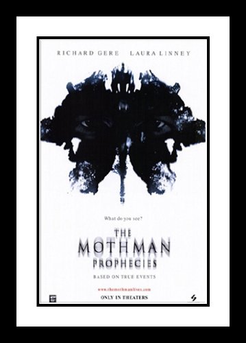 The Mothman Prophecies Movie Poster 20x26 Inch - Framed & Double Matted Art Print - Horror Film Decor for Home Theater, Office, or Gift