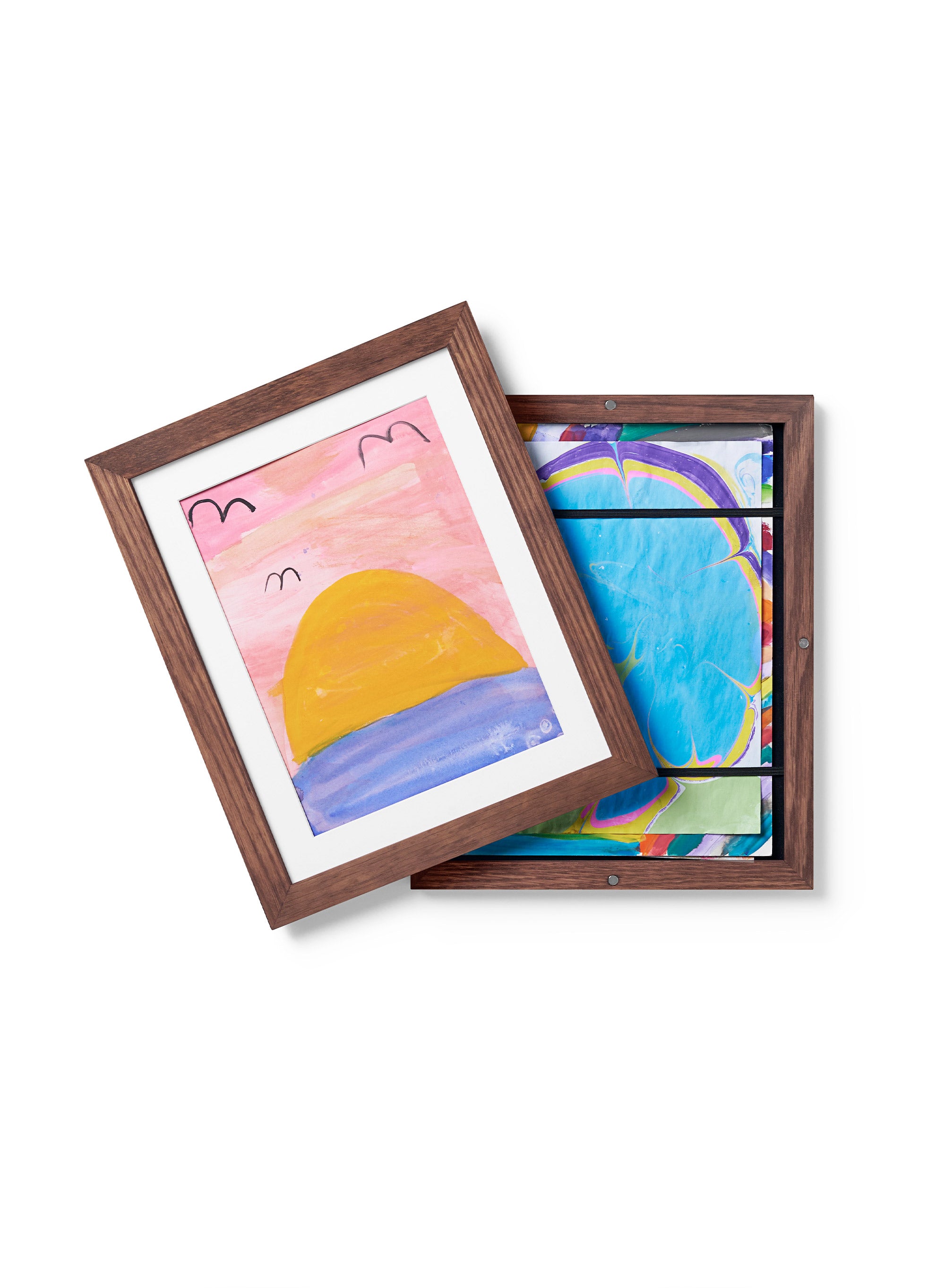Dark Oak Kids Art Frame 8.5x11 Inches (22x28 cm) - Perfect for Displaying Children's Drawings in Bedrooms, Playrooms & Classrooms
