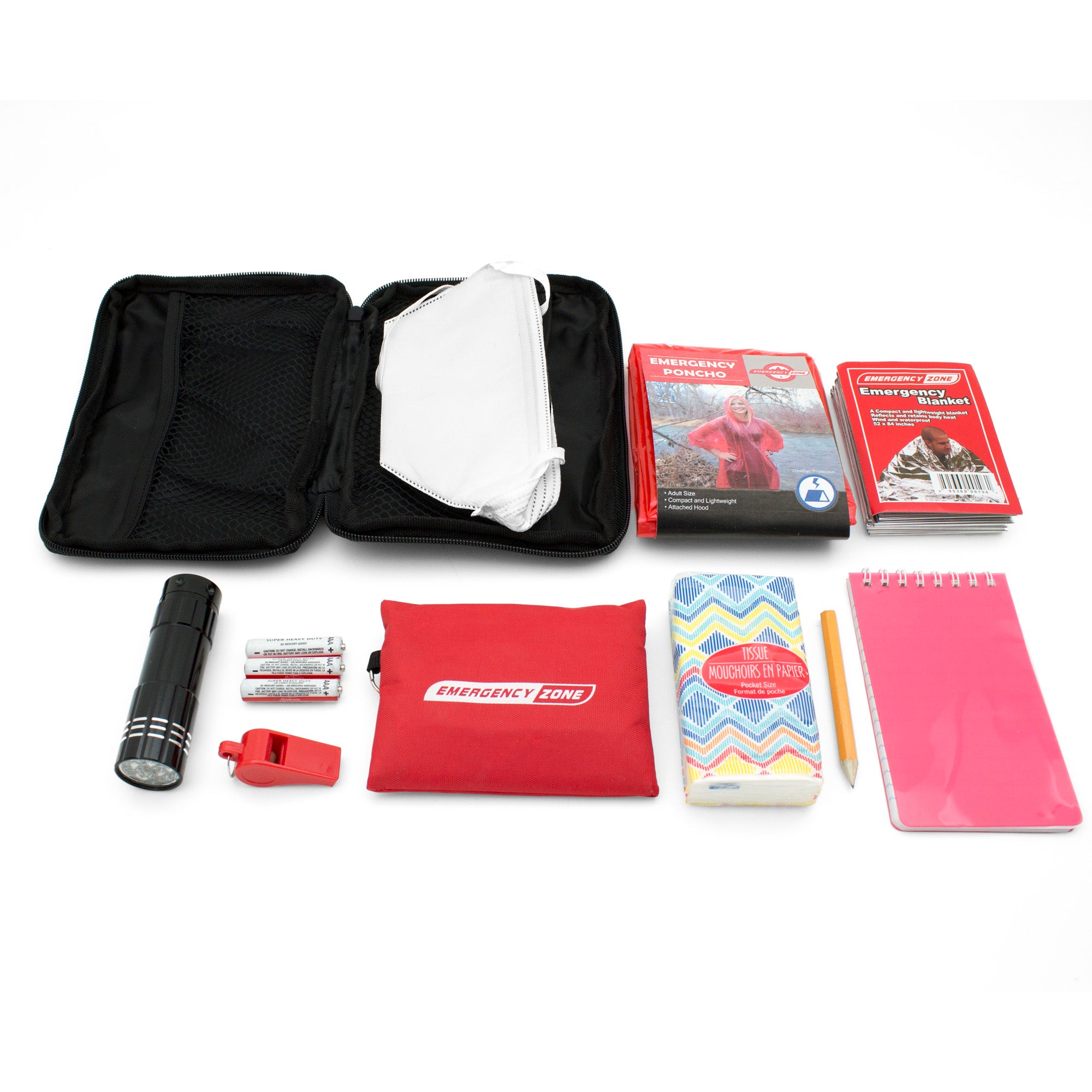 SoloPrep Slim 65-Piece Personal Emergency Kit - Compact First Aid Kit for Travel, Hiking, Camping & Home Safety