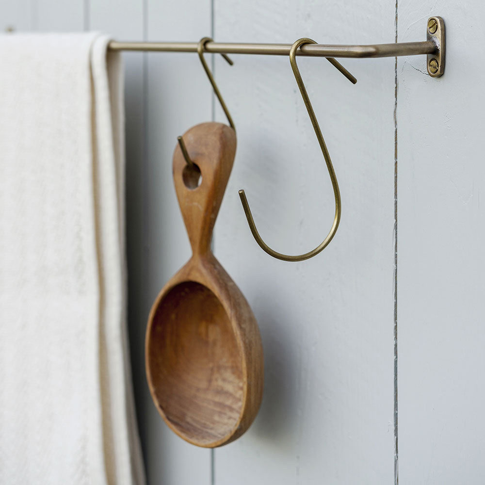 Brass Utility Hook - Heavy Duty Wall Hooks for Hanging Coats, Hats & Keys - Perfect for Entryway, Garage & Home Organization