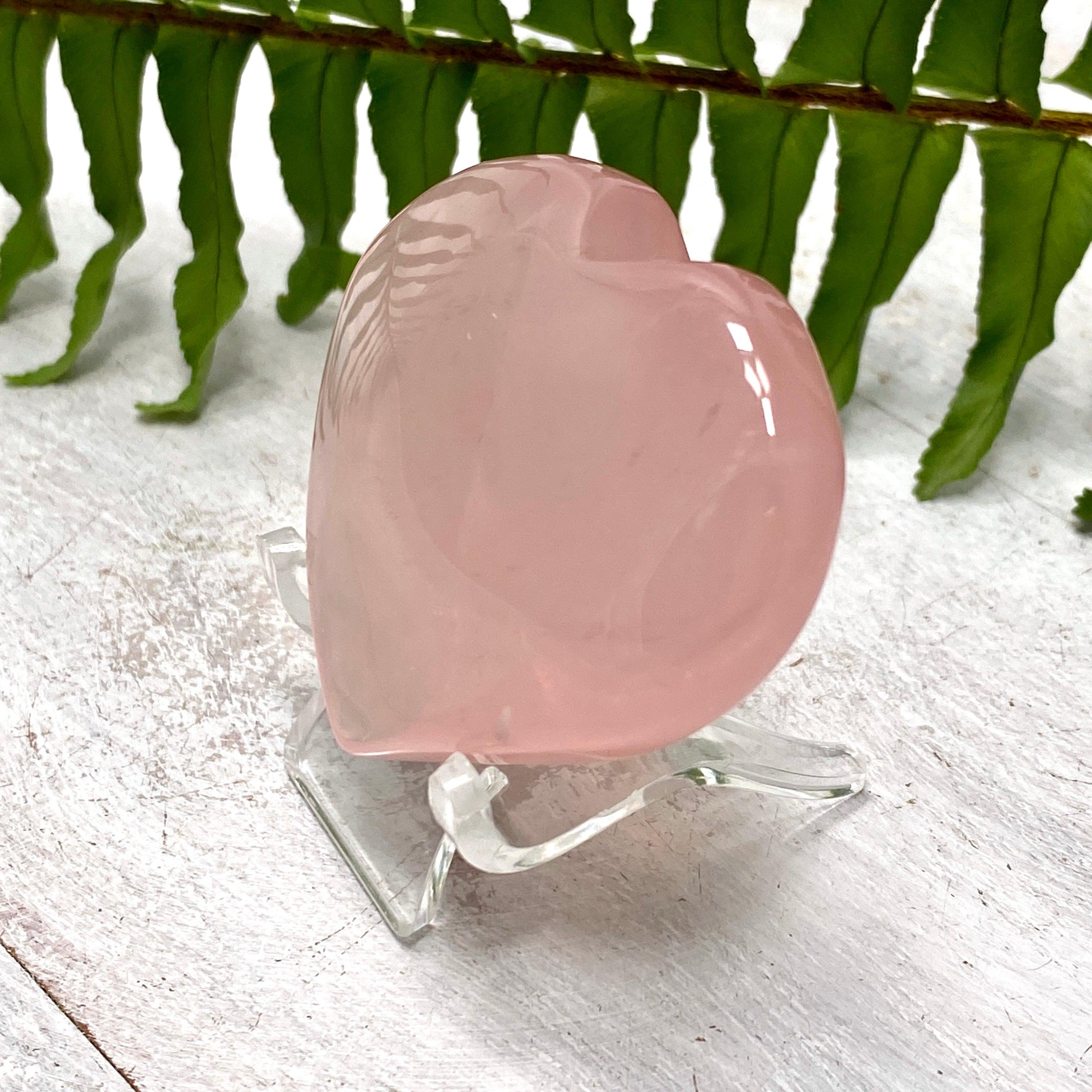 Rose Quartz Heart RQH 04 - Natural Healing Crystal for Love & Harmony - Perfect for Meditation, Home Decor & Gifts