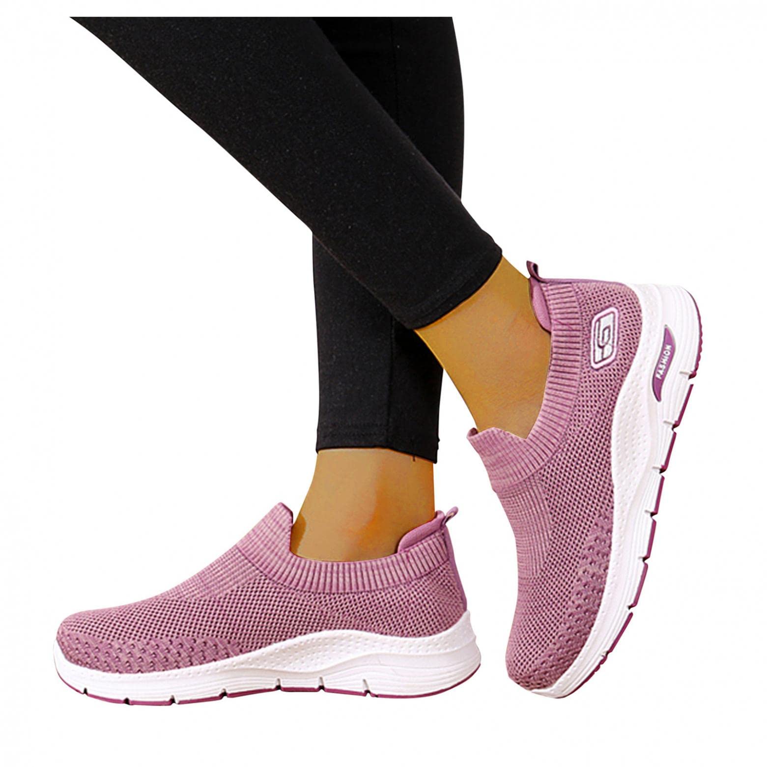 Xudanell Women's Slip-On Mesh Sneakers - Breathable Workout Shoes for Running, Gym & Exercise - Lightweight Lace-Free Sock Design for Comfort & Style - Perfect for Jogging, Walking & Casual Wear