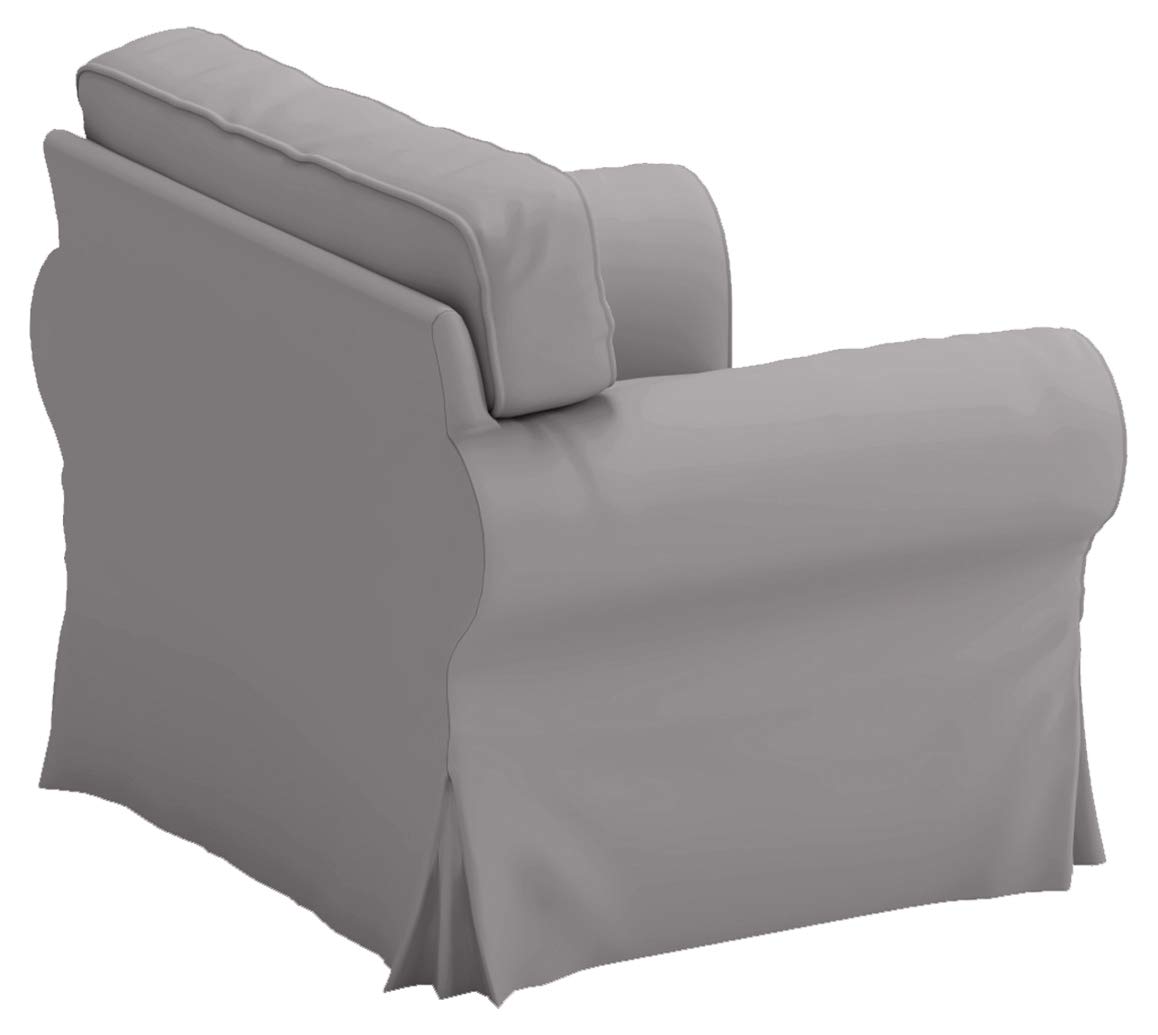 Dense Cotton Ektorp Chair Cover Replacement - Heavy Duty Gray Slipcover for IKEA Ektorp Armchair | Perfect for Living Room, Bedroom & Home Decor
