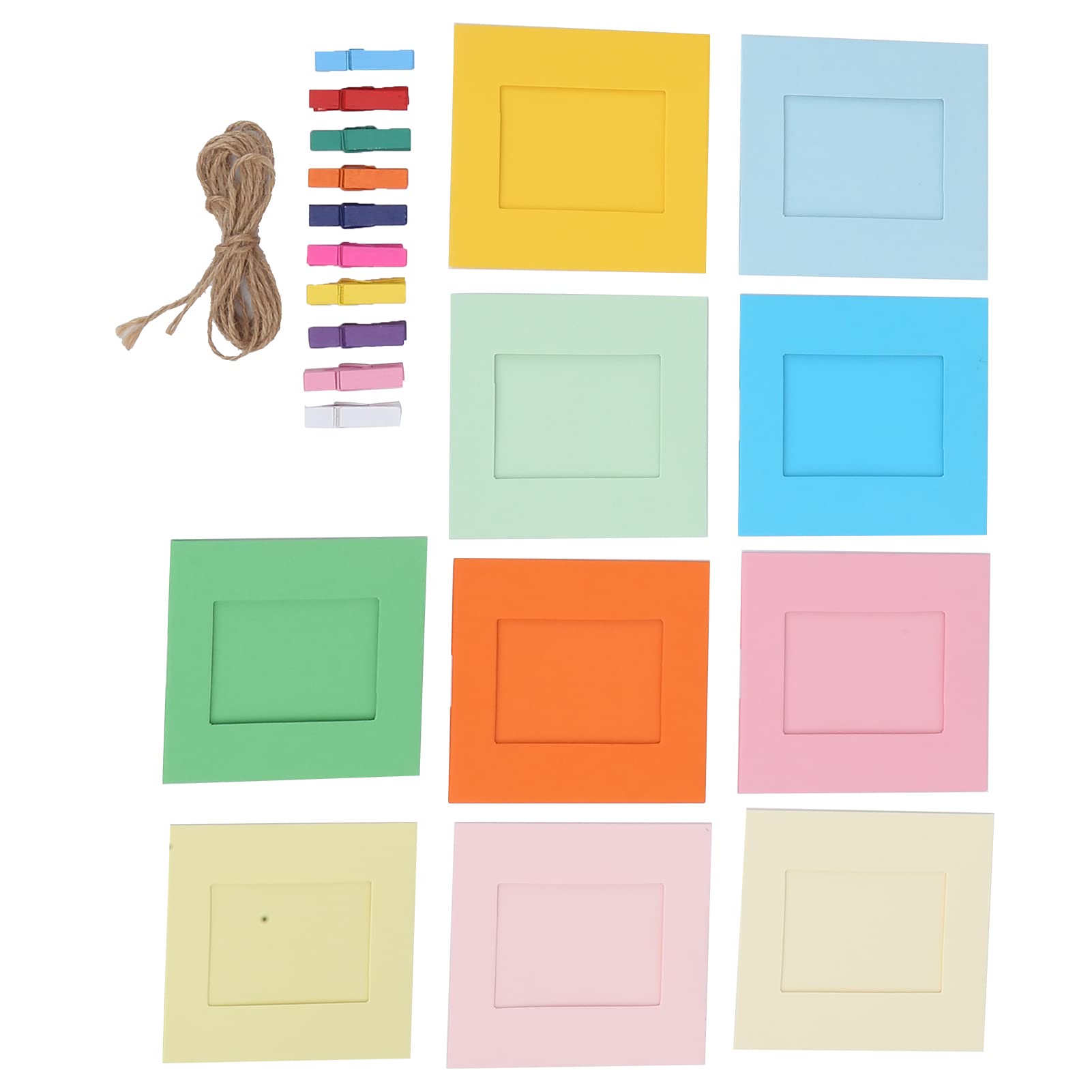 Milltrip 3 Inch Hanging Paper Photo Frames for Instax Mini Polaroid Pictures - Perfect for Wall Decor, Bedroom, Living Room & Office Display