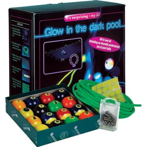 Aramith Glow in the Dark Billiard Balls Set - 16-Piece Pool Table Kit with Black Light Reactive Technology | Perfect for Night Games, Basement Entertainment & Bar Decor