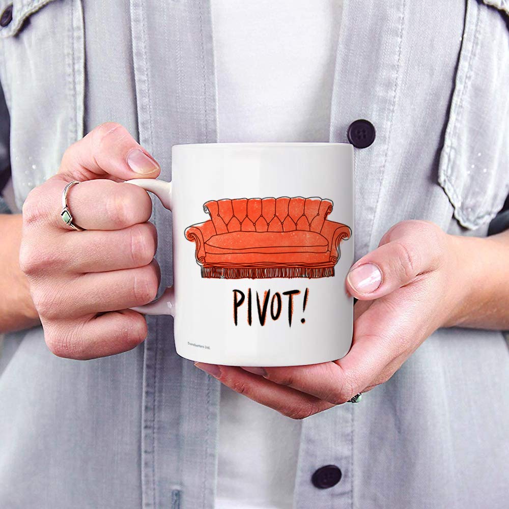 Friends TV Show Pivot Central Perk Couch 11 oz Ceramic Coffee Mug - Officially Licensed Collectible Gift - Perfect for Coffee Lovers & Friends Fans at Home or Office