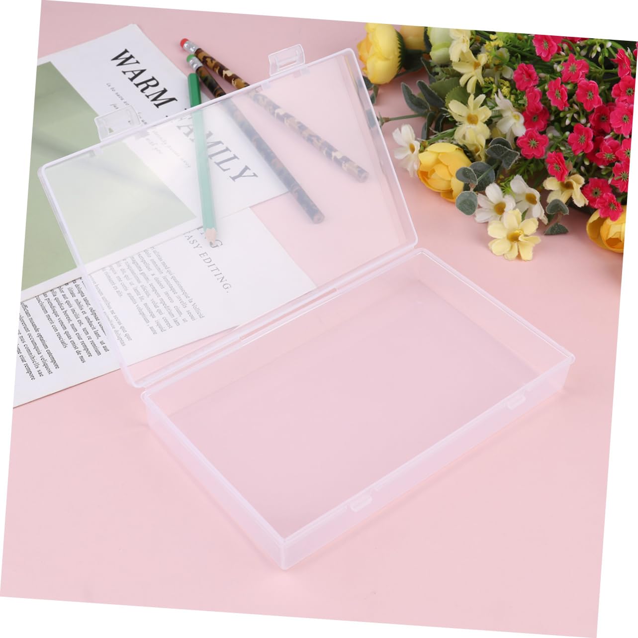 DIYEAH 4-Piece Set Large Capacity Pencil Case - Premium Stationery Organizer Box for School, Office & Art Supplies (Great for Students, Teachers & Artists)