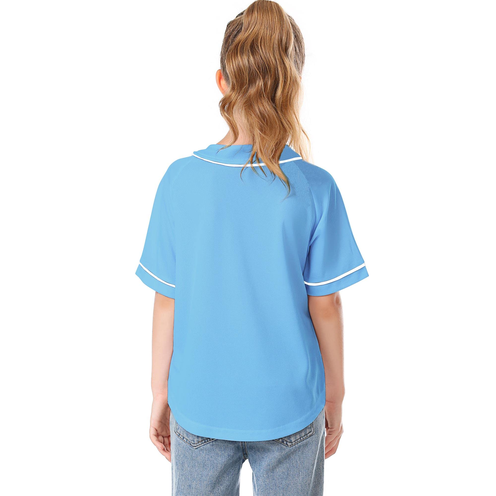 Trendy Kids Baseball Jersey Button Boys & Girls T-Shirt | Black and White Short Sleeve Hip Hop Tee for Baseball Games, Streetwear & Casual Outfits