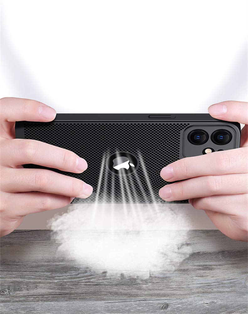 Ultra-Thin Slim Fit iPhone 12 Pro Max Case - Breathable & Heat Dissipating Protective Cover with Skin-Touch Feel for iPhone 12 Pro Max 6.7 inch (2020) - Perfect for Daily Use, Work & Outdoor Activities - Black