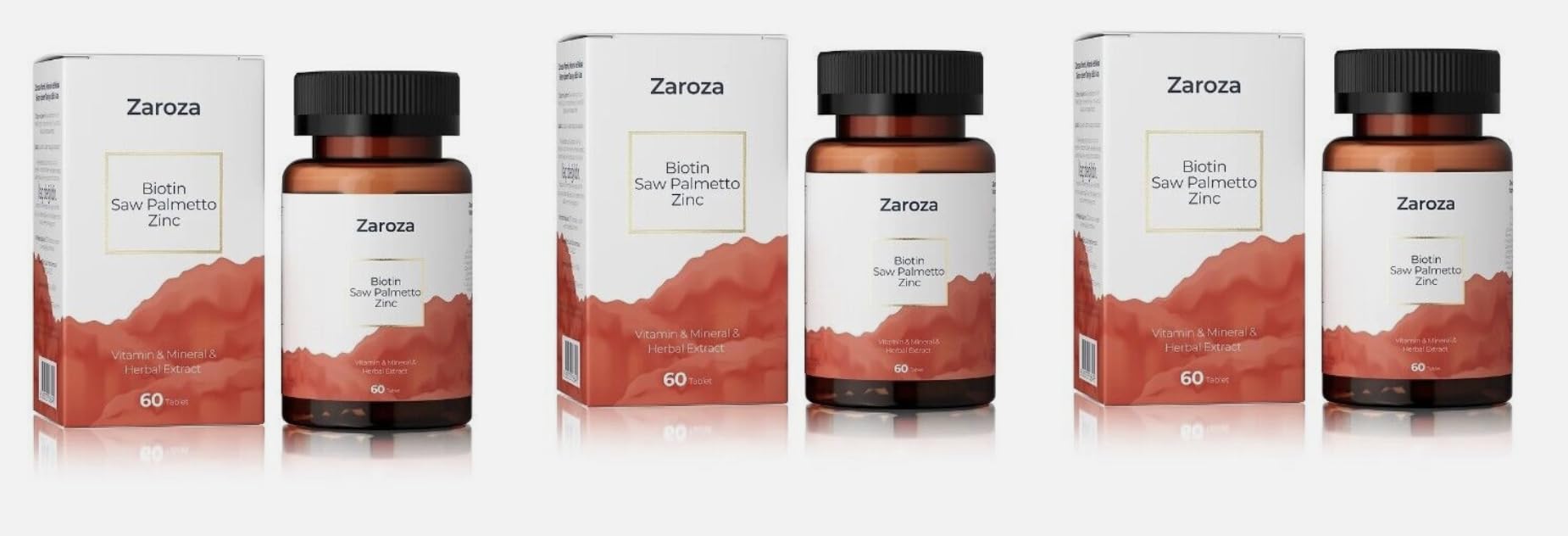 Zaroza Hair Growth Vitamins for Men & Women - Biotin & Multivitamin Supplement for Thicker, Stronger Hair - Supports Healthy Hair Growth - Pack of 3 - Perfect for Daily Hair Care Routine & Thinning Hair Solutions