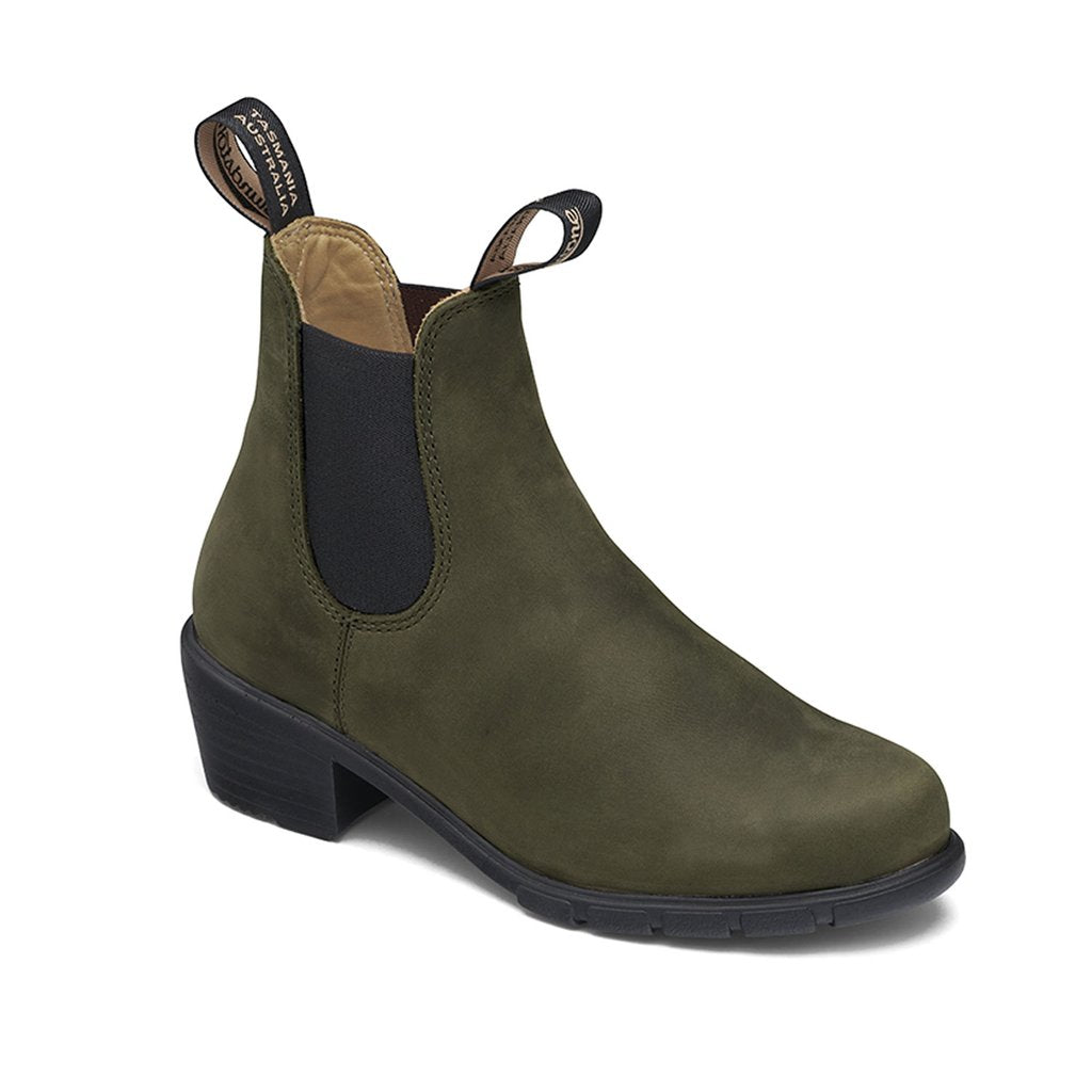 Blundstone 2170 Women's Chelsea Boots - Comfortable Leather Ankle Booties with Heel in Olive Green | Perfect for Work, Outdoor Activities & Casual Wear