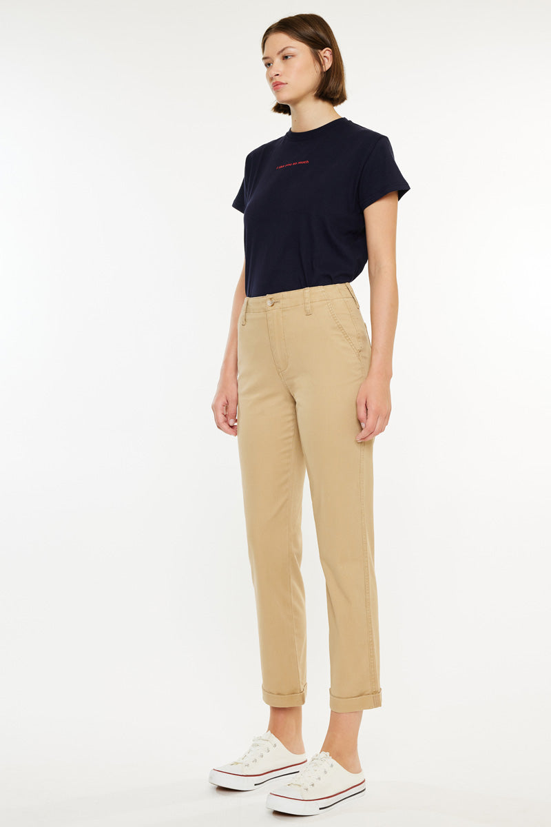 Carol High Rise Slim Chino Pants for Women - Comfortable Stretch Tapered Ankle Pants for Work, Office & Casual Wear | Perfect for Business, Travel & Everyday Outfits