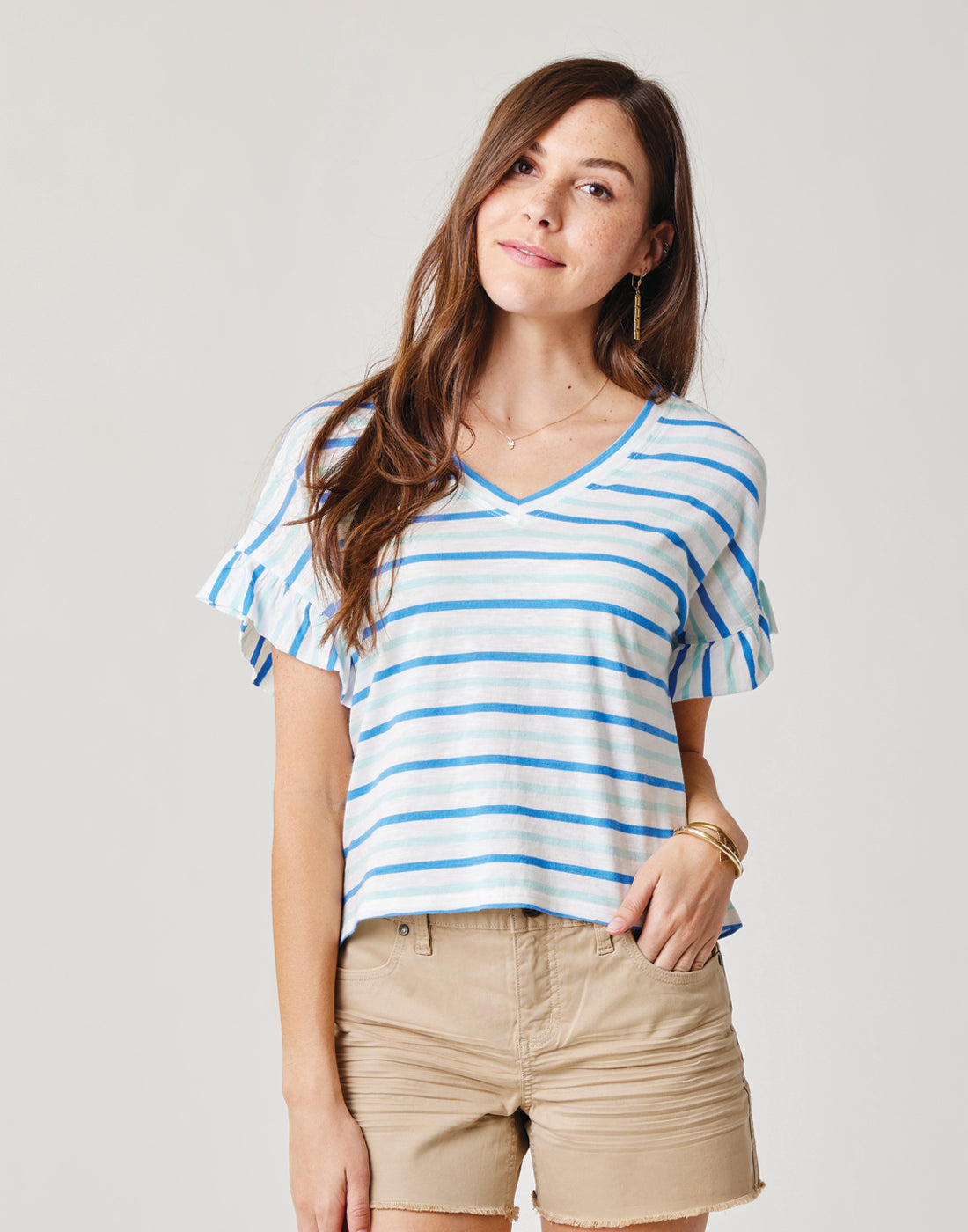 Bluebay Stripe Hazel Top for Women - Final Sale | Casual Summer Tops for Beach, Travel & Everyday Wear