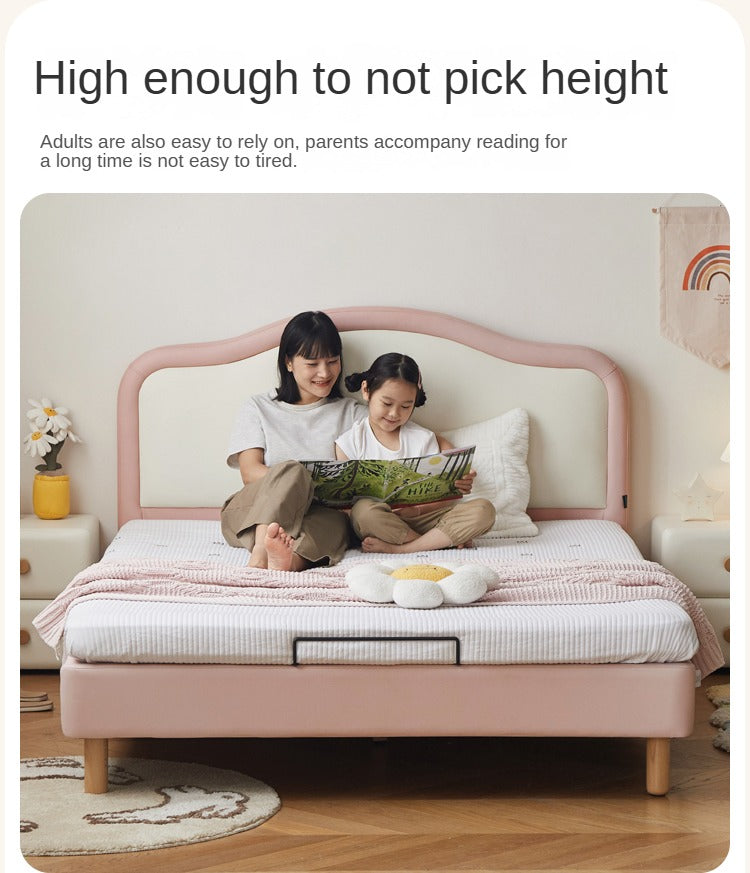 Organic Leather Kids Soft Cloud Bed - Ultra Comfortable & Hypoallergenic Toddler Bed for Nursery, Bedroom, or Playroom - Perfect for Relaxation & Sweet Dreams