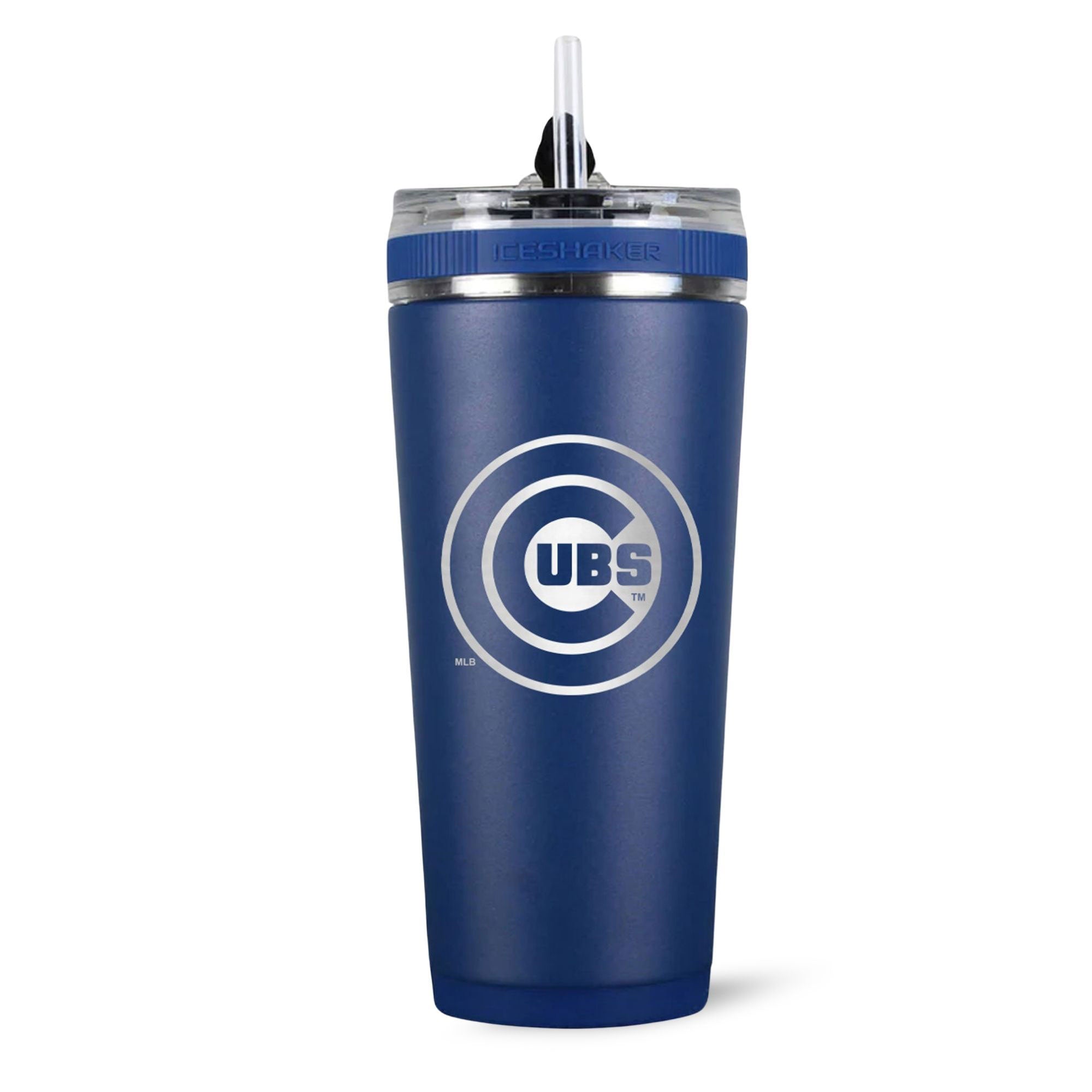 Official Chicago Cubs 26oz Insulated Stainless Steel Water Bottle with Flex Lid - Navy Blue - Perfect for Baseball Games, Gym & Outdoor Activities
