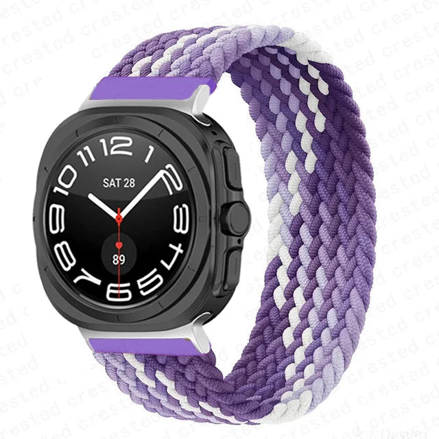 Stretchy Braided Solo Loop Bands for Samsung Galaxy Watch Ultra - Comfortable, Durable & Stylish for Workouts, Running & Everyday Wear