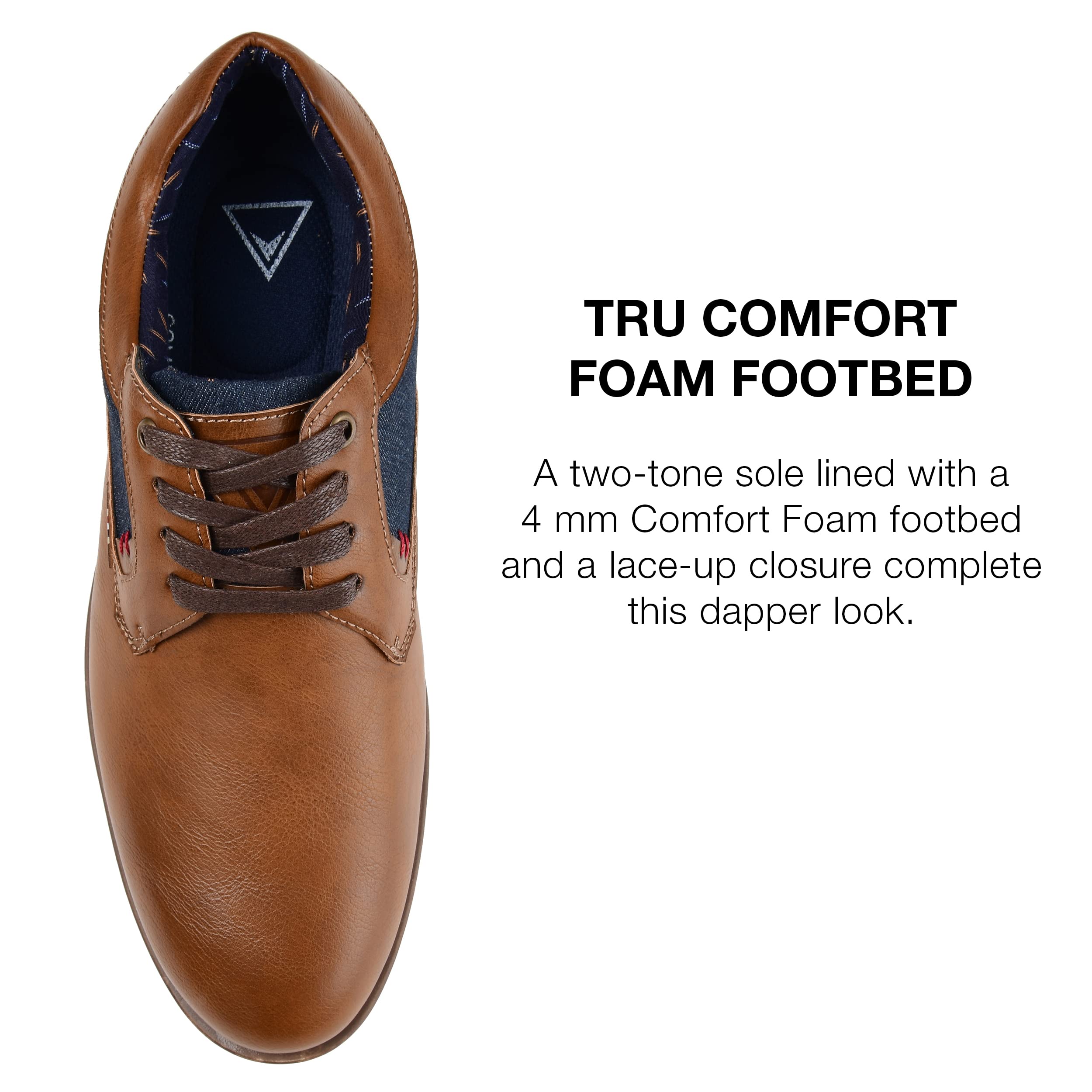 Vance Co. Men's Oxford Dress Shoes - Classic Comfortable Business Casual & Formal Footwear for Office, Wedding & Special Occasions