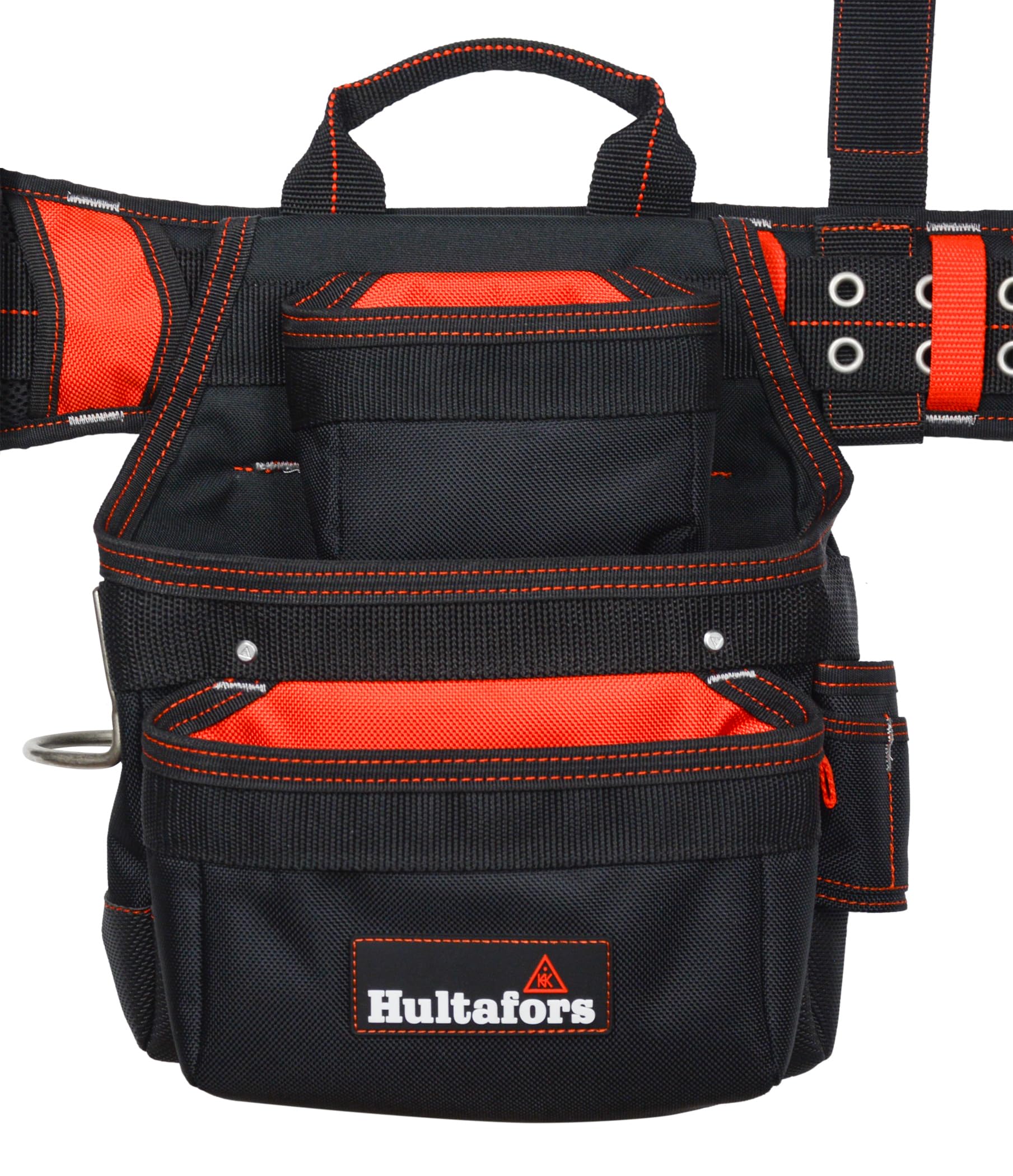Hultafors HT5617 Heavy Duty Pro Framer's Tool Belt Apron - Ballistic Polyester Construction with 27 Pockets, Yoke Suspenders & Steel Hammer Loops - Perfect for Carpenters, Construction Workers & DIY Home Improvement Projects