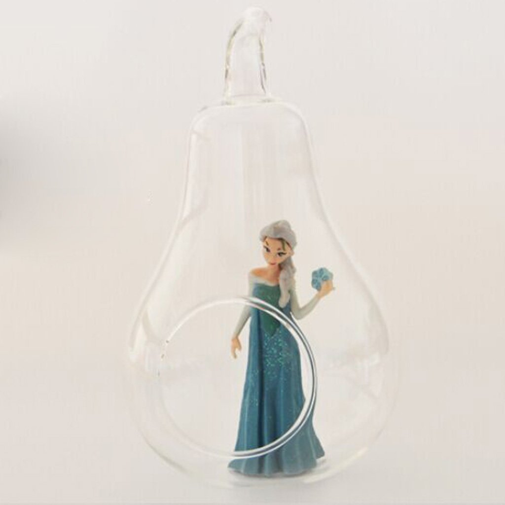 Pear Shaped Glass Hanging Vase - Elegant Plant Flower Decor for Home, Wedding, Garden & Office | Handmade Clear Glass Bottle for Air Plants, Succulents & Fresh Cut Flowers