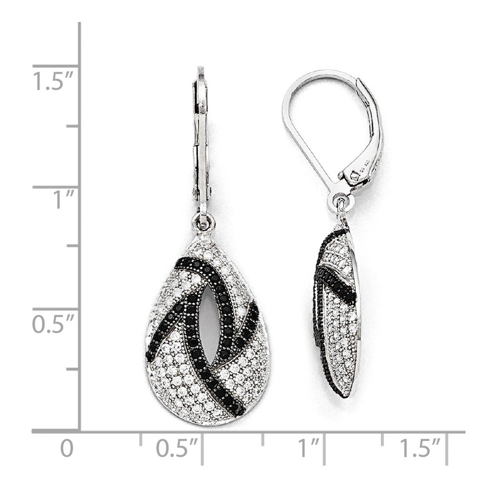 Elegant Sterling Silver & CZ Teardrop Leverback Earrings for Women | Hypoallergenic Dangle Earrings | Perfect for Weddings, Parties & Date Nights