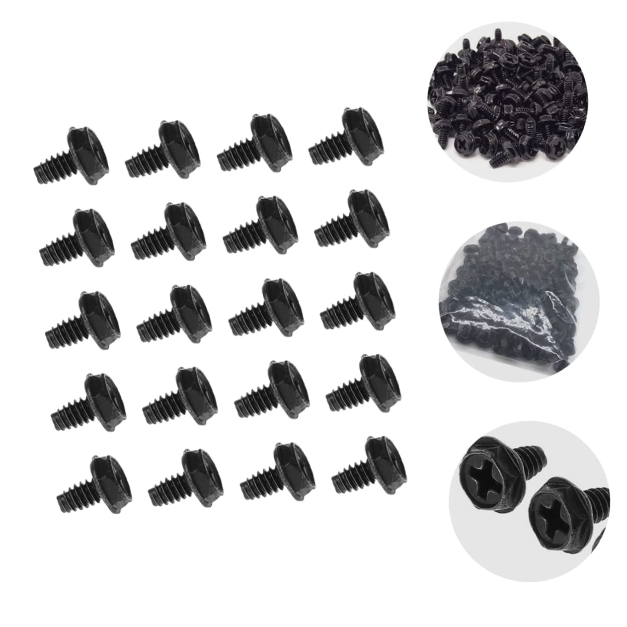 Mikikit 100 Pcs PCI Screws for Computer Case - Thumb Screws, Power Supply Screws & Chassis Fasteners - Replacement Accessories for PC Building & Repair (Ideal for DIY, Upgrades & Maintenance)