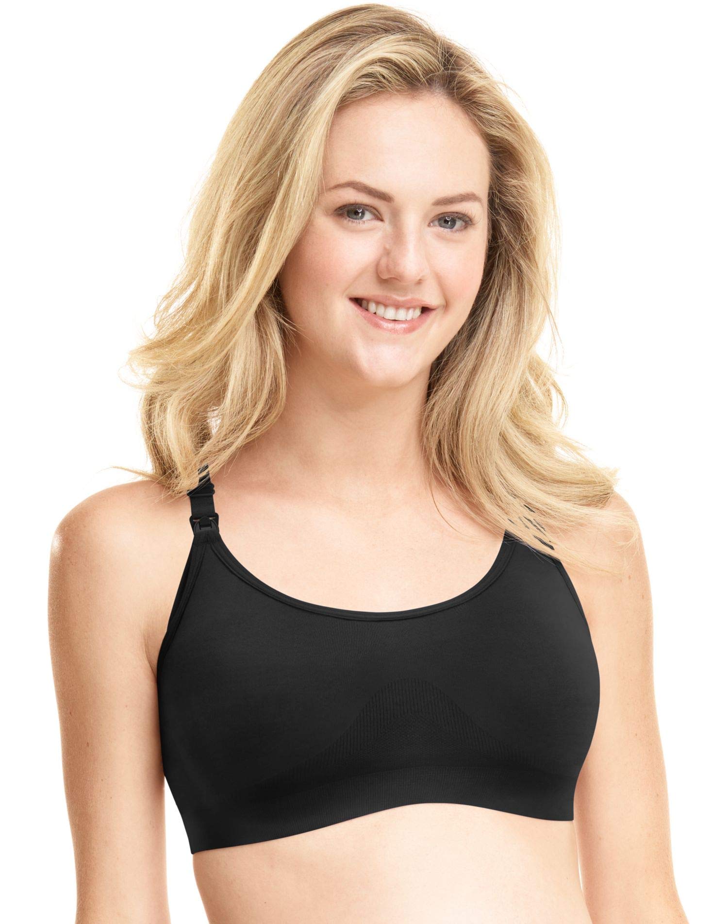 Playtex Women's Maternity & Nursing Seamless Racerback Crop Wirefree Bra - Comfortable Support for Pregnancy & Breastfeeding - Perfect for Everyday Wear, Yoga & Relaxation